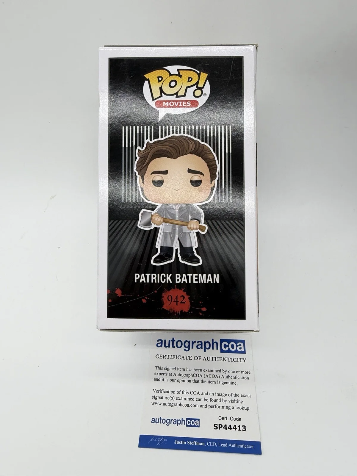 Christian Bale — Christian Bale signed Psycho Funko Pop 942 Patrick Bateman Not Frakenstein Bride, image 5