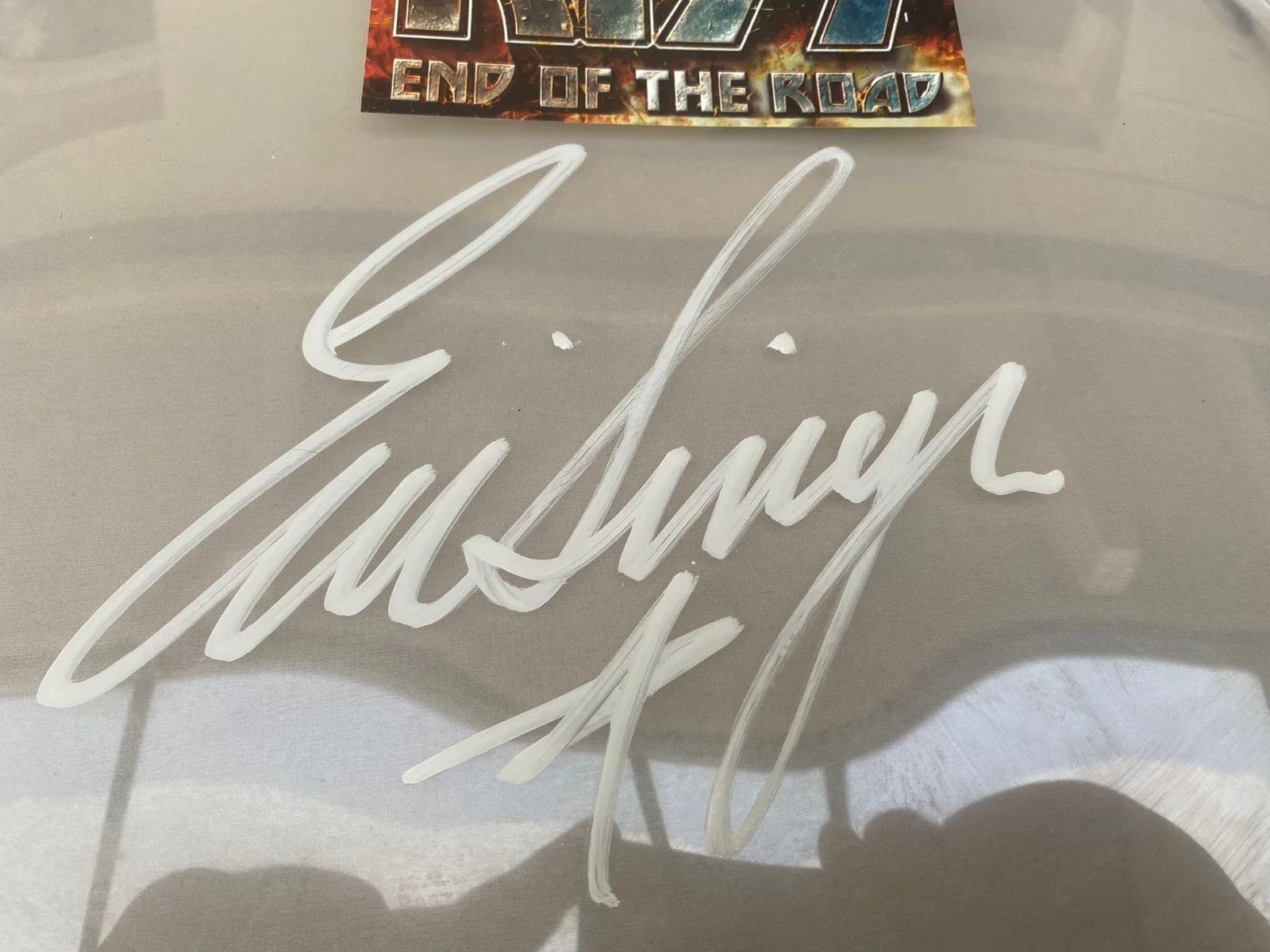 KISS Drum Head- Signed By Eric Singer End of the Road Tour, image 2
