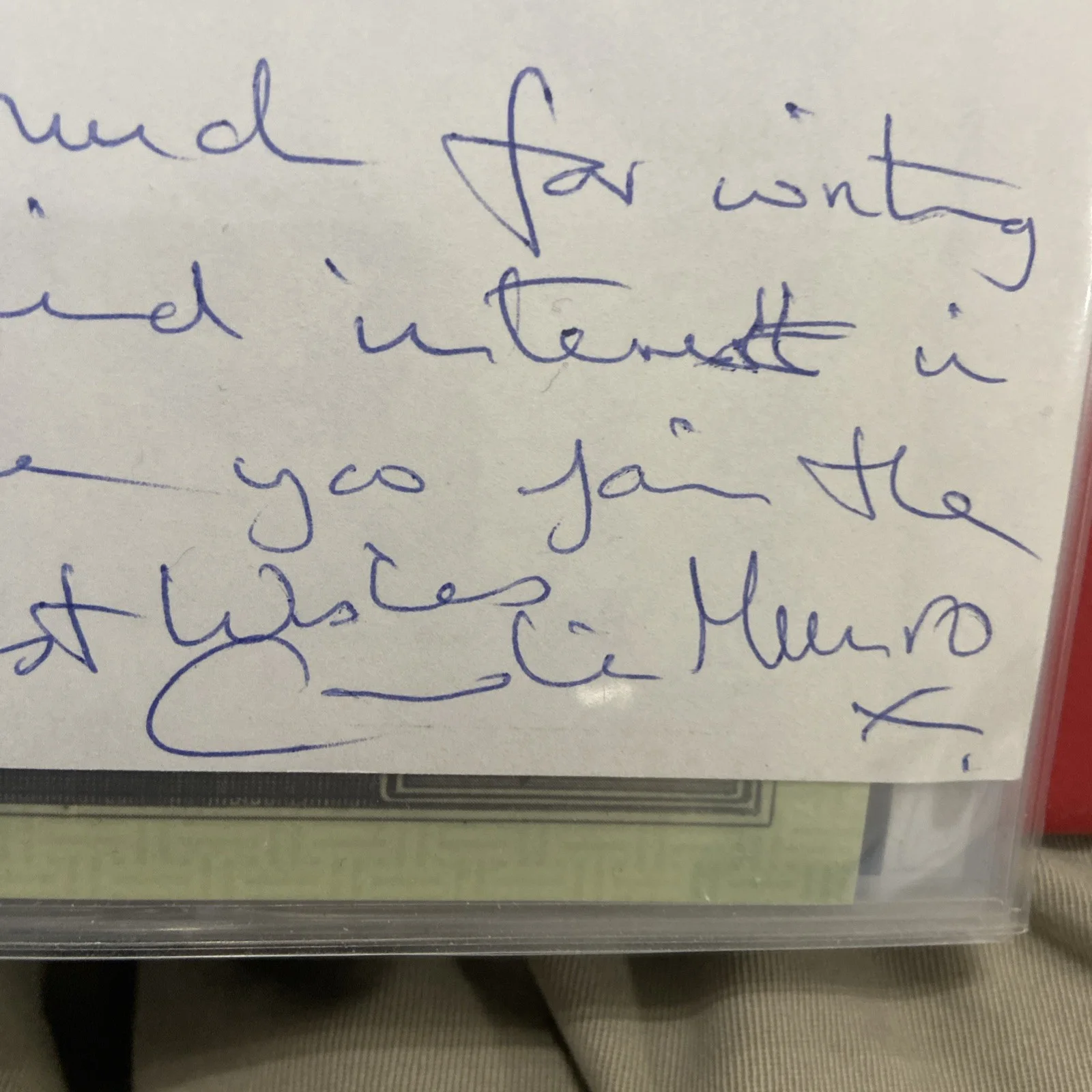 Caroline Munro signed paper letter -BEAUTIFUL actress and model - James Bond 007, image 2