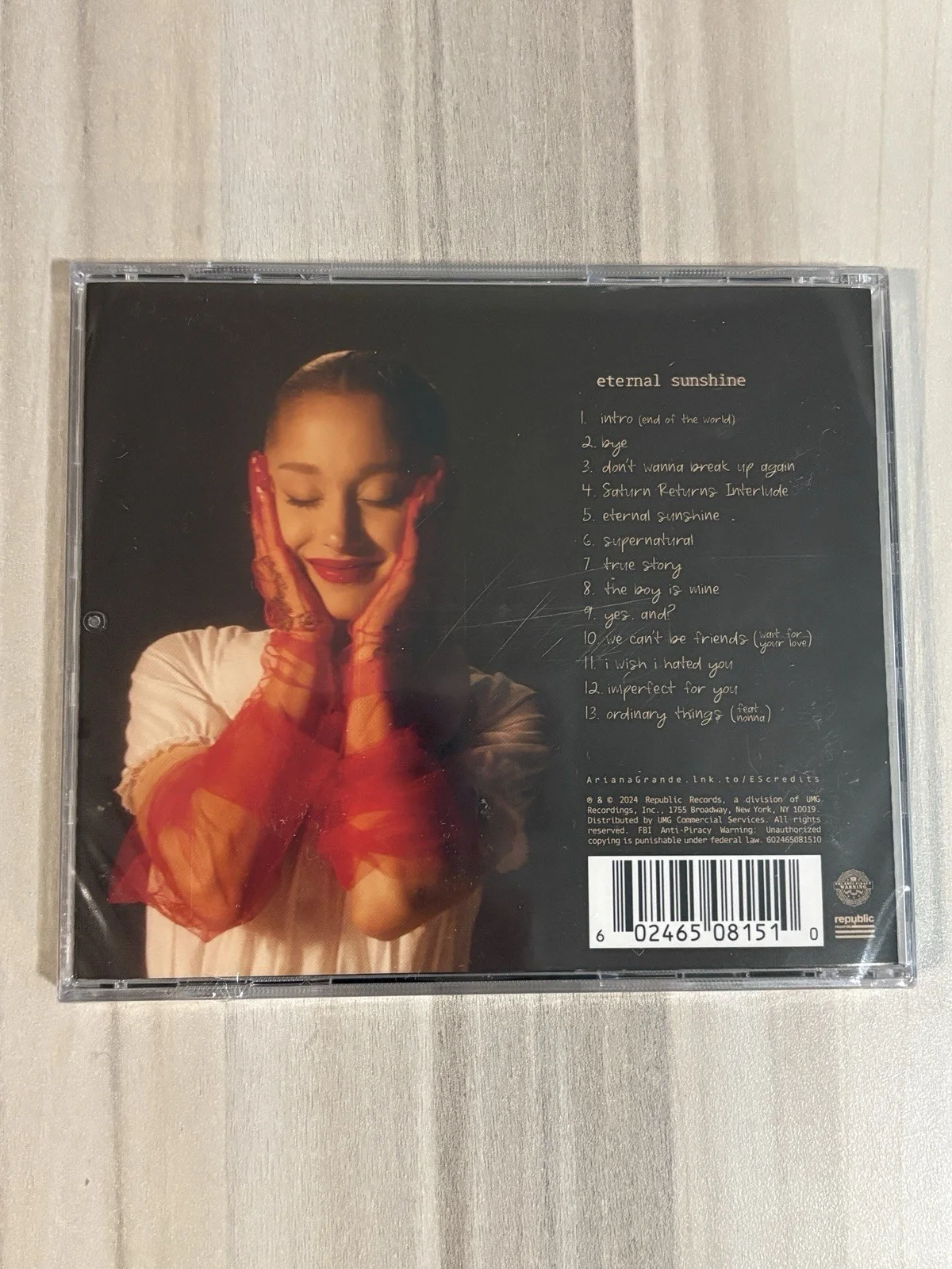 NEW ariana grande signed eternal sunshine cd, image 2