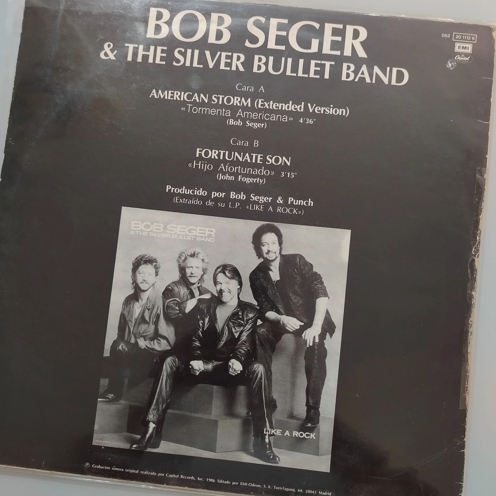 Bob Seger Signed Album Cover + COA, image 3