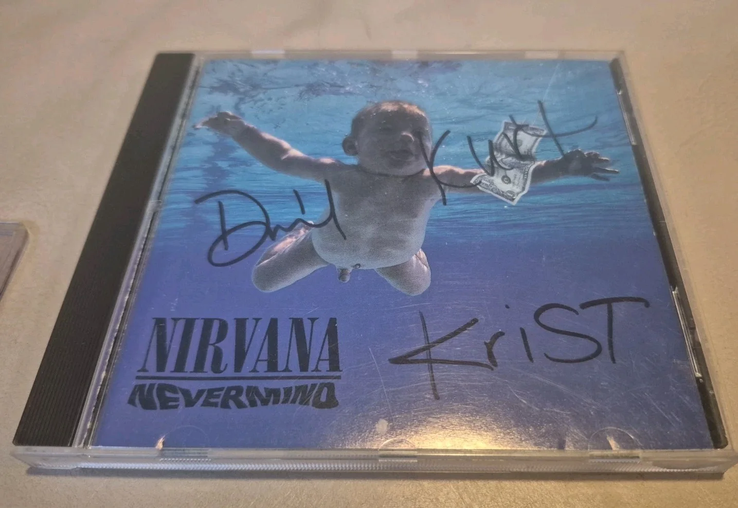 Nirvana Signed Autographed Cd Grohl Kurt Cobain Entire Band Bleach Nivermind, image 3