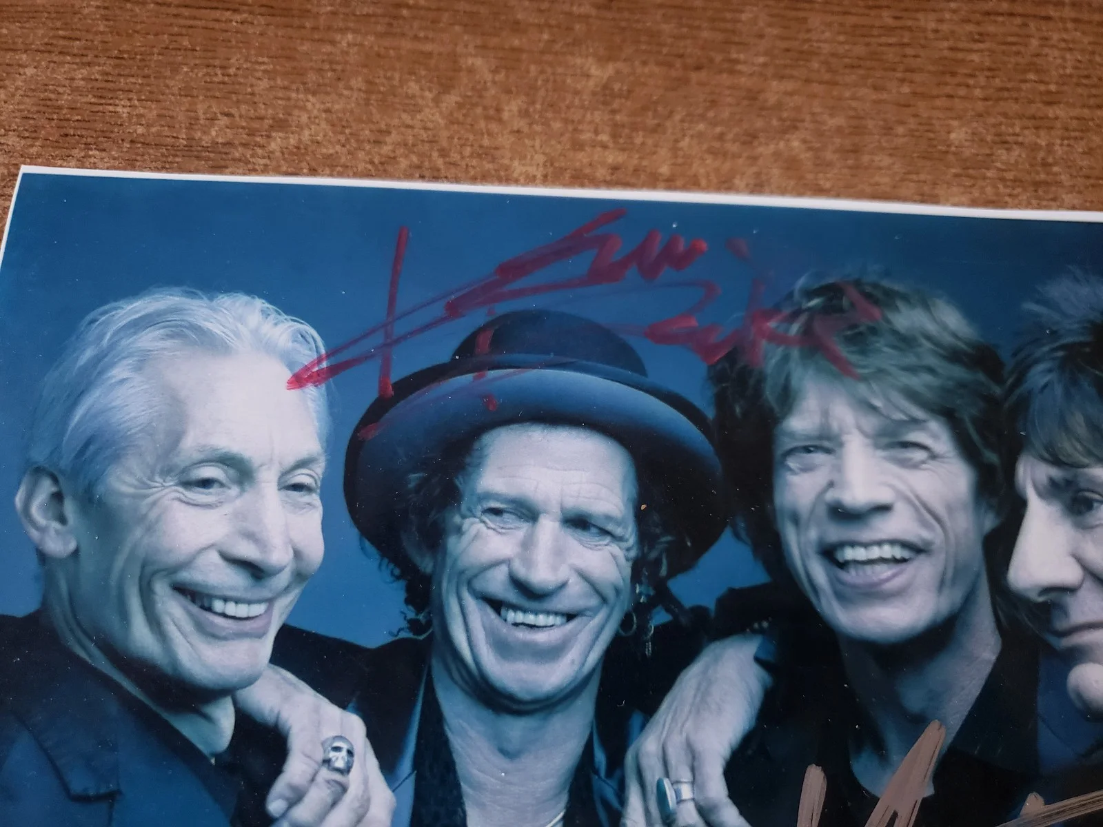 VINTAGE HAND SIGNED EXCELLENT PHOTO ALL 4 MEMBERS ROLLING STONES 8" by 10" PHOTO, изображение 4