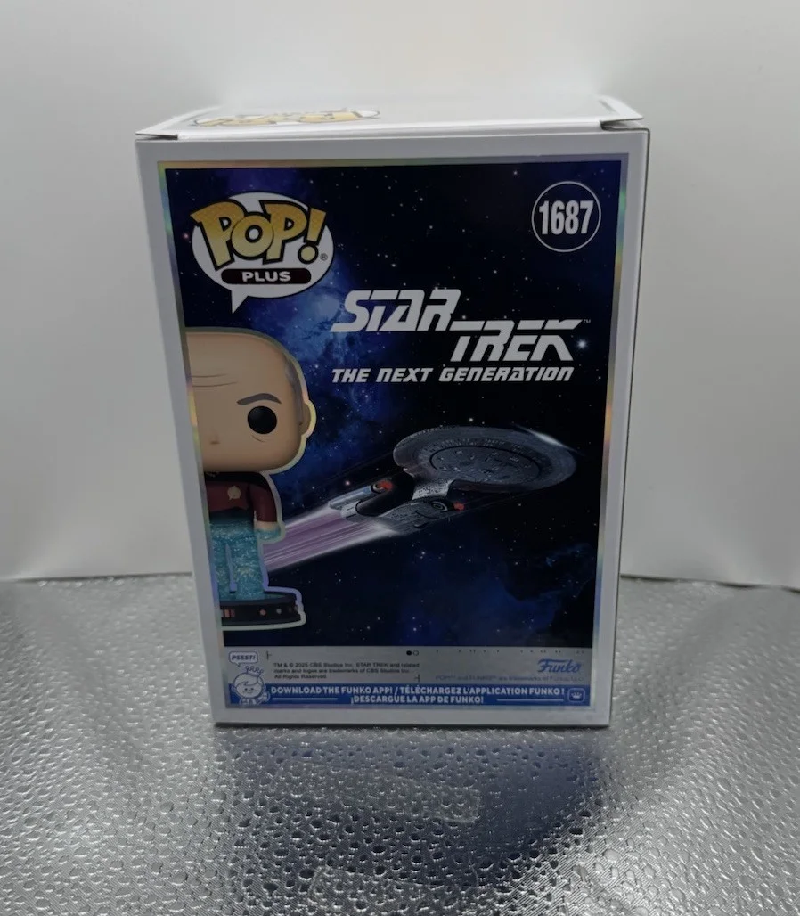 Patrick Stewart — PATRICK STEWART SIGNED STAR TREK JEAN-LUC PICARD FUNKO POP GLITTER BAS BECKETT 3, image 3