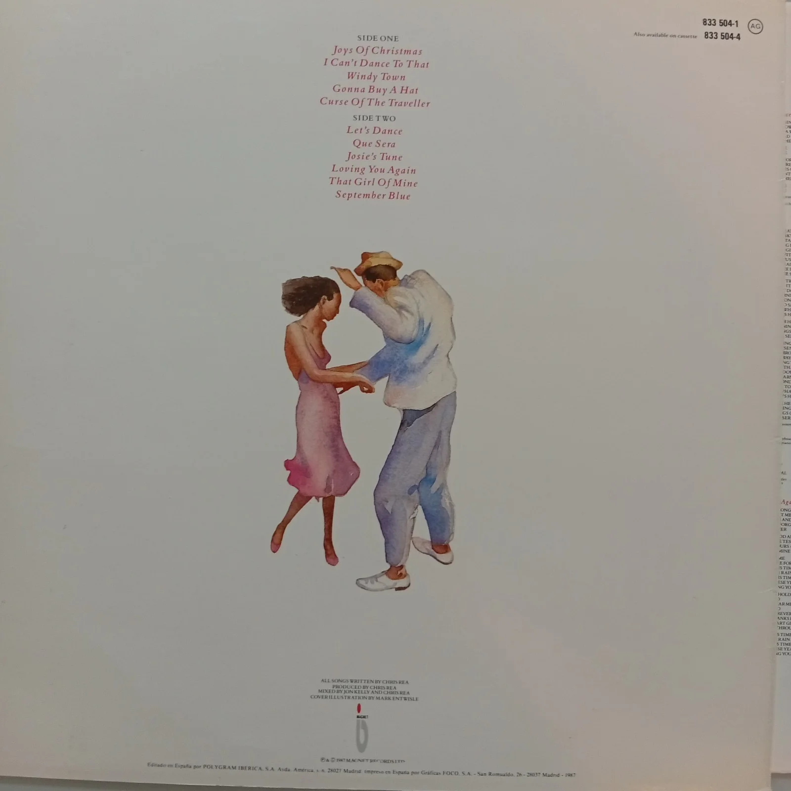 Chris Rea Signed "Dancing With Strangers" Album Cover + COA, image 4