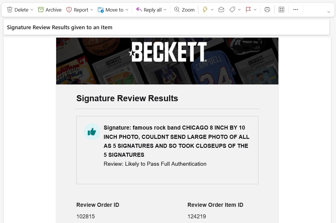 GUARANTEED 5 hand signed EXCELLENT CHICAGO band 8 1/2" by 10" PHOTO BECKETT LOA, изображение 2