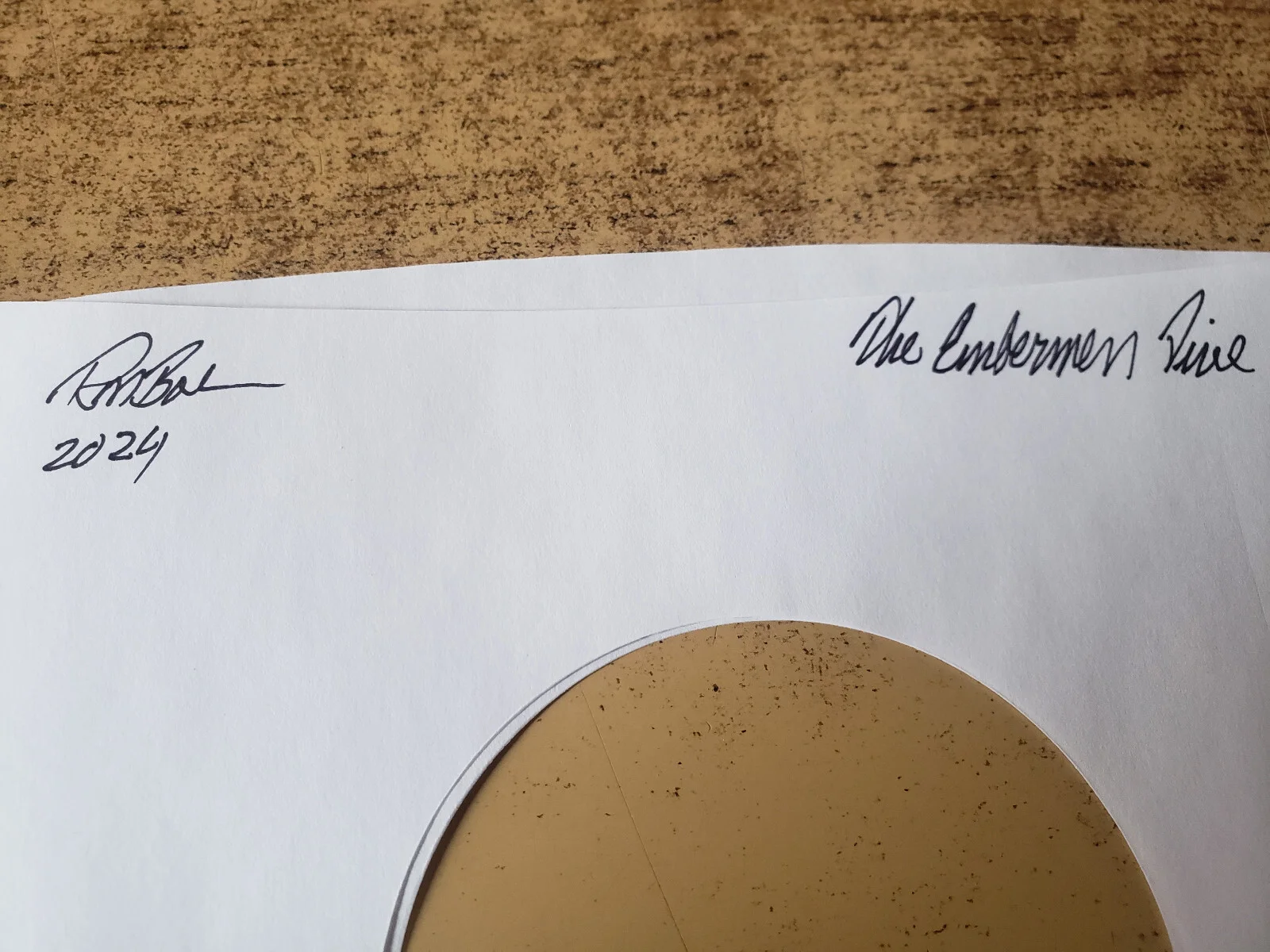 RON BOEN SIGNED 45 & SLEEVE & 1968 EXCELLENT EMBERMEN FIVE-TOP 20 FLYER/ENVELOPE, image 3
