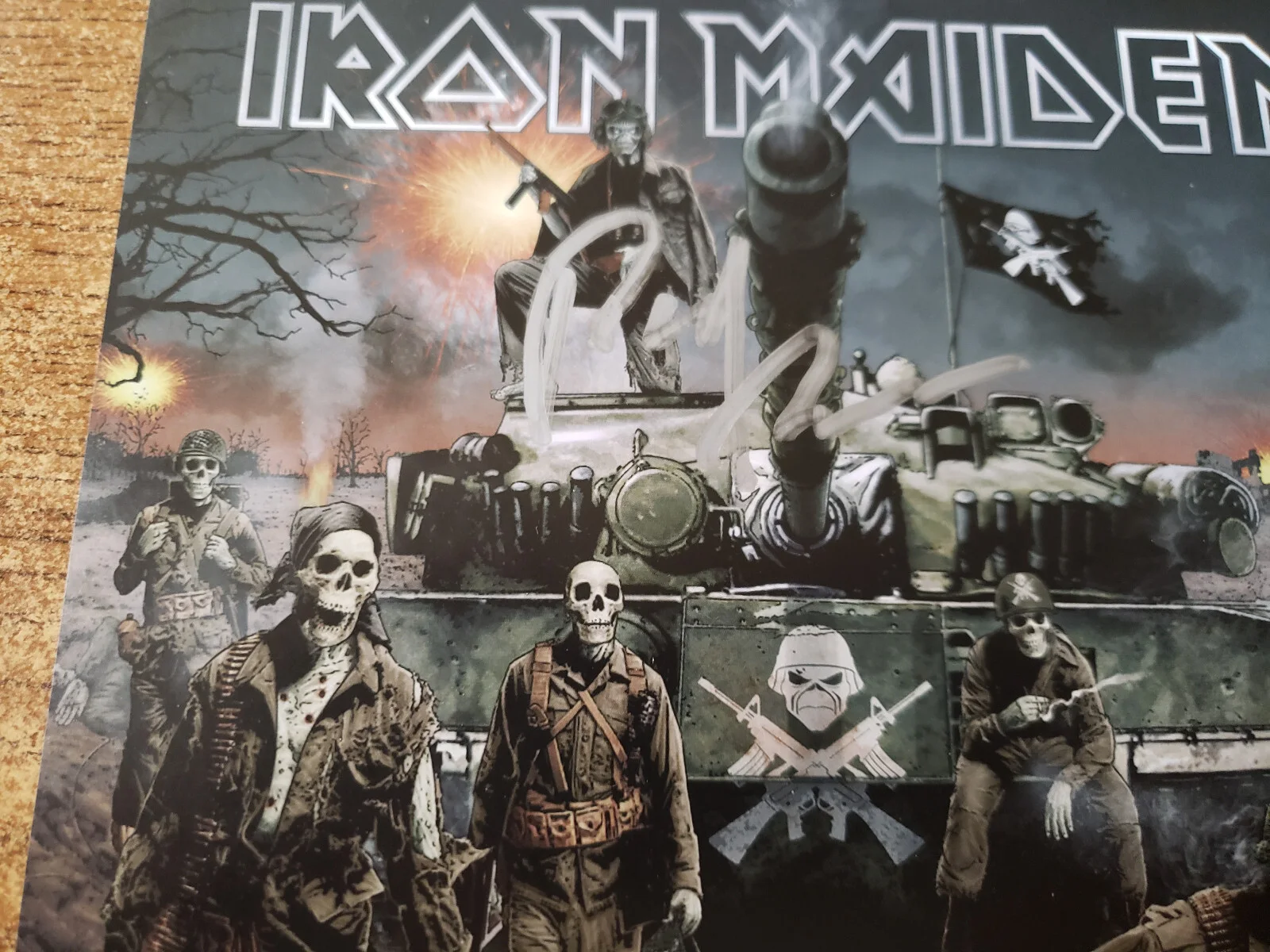 AUTOGRAPHED PAUL DI'ANNO 2006 Iron Maiden Poster Matter Of Life/Death Japan Tour, изображение 2
