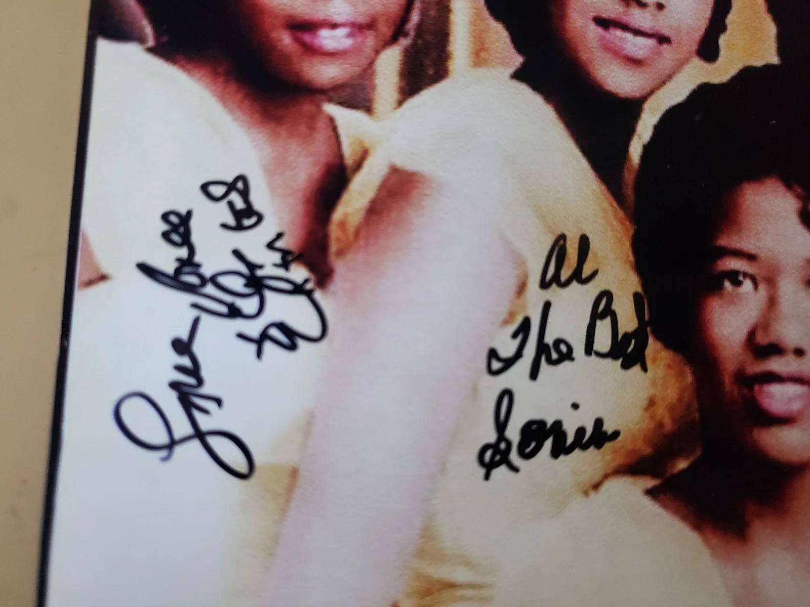 G'TEED 3 members hand signed EXCELLENT Vintage photo chantels HIT MAYBE 7" by 7", image 4