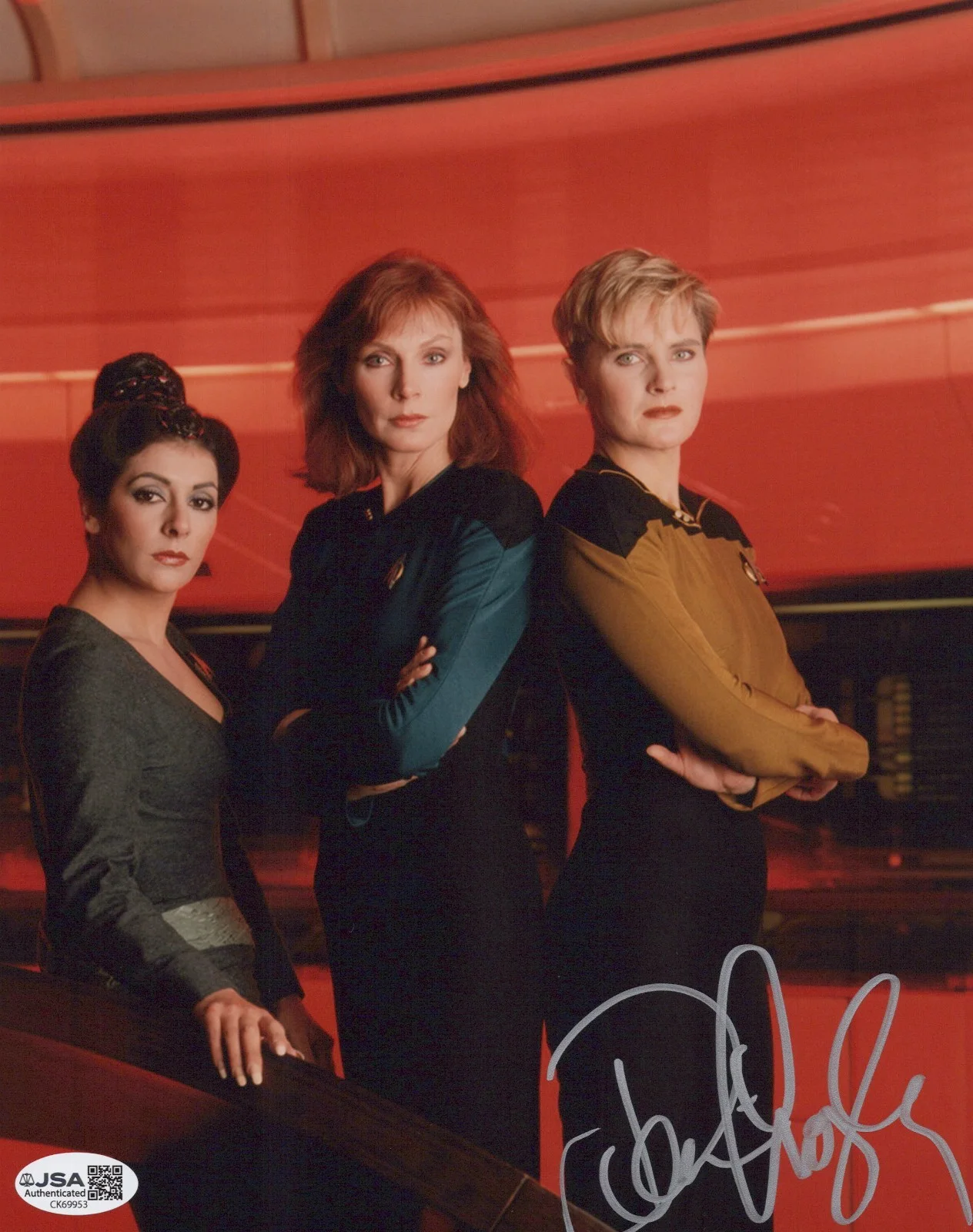 Denise Crosby — Star Trek The Next Generation- Denise Crosby signed Tasha Yar 8x10 photo JSA COA