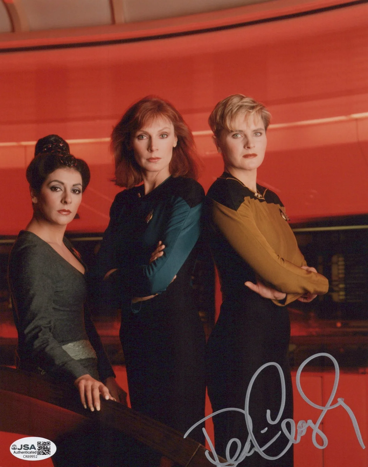 Denise Crosby — Star Trek The Next Generation- Denise Crosby signed Tasha Yar 8x10 photo JSA COA