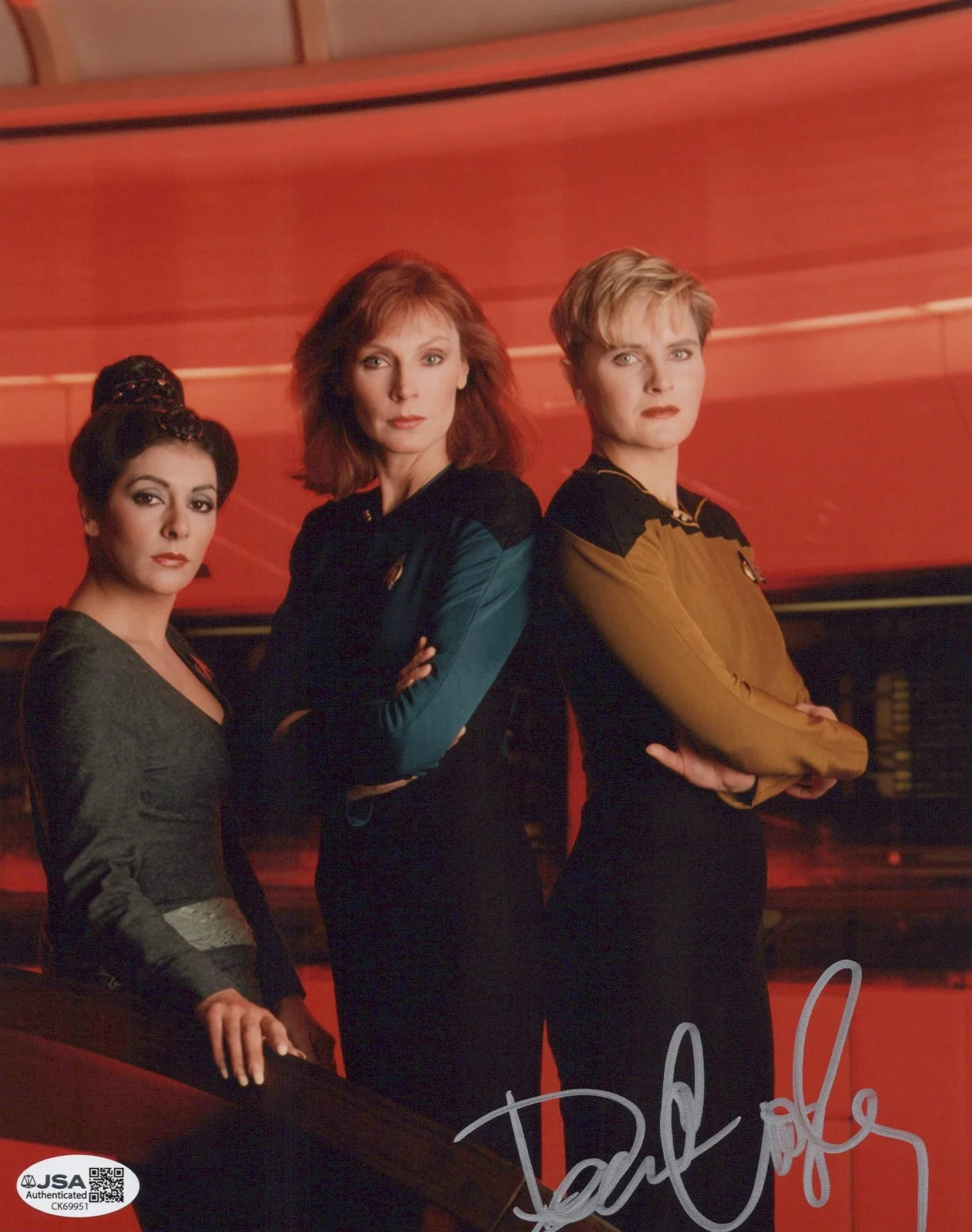 Denise Crosby — Star Trek The Next Generation- Denise Crosby signed Tasha Yar 8x10 photo JSA COA