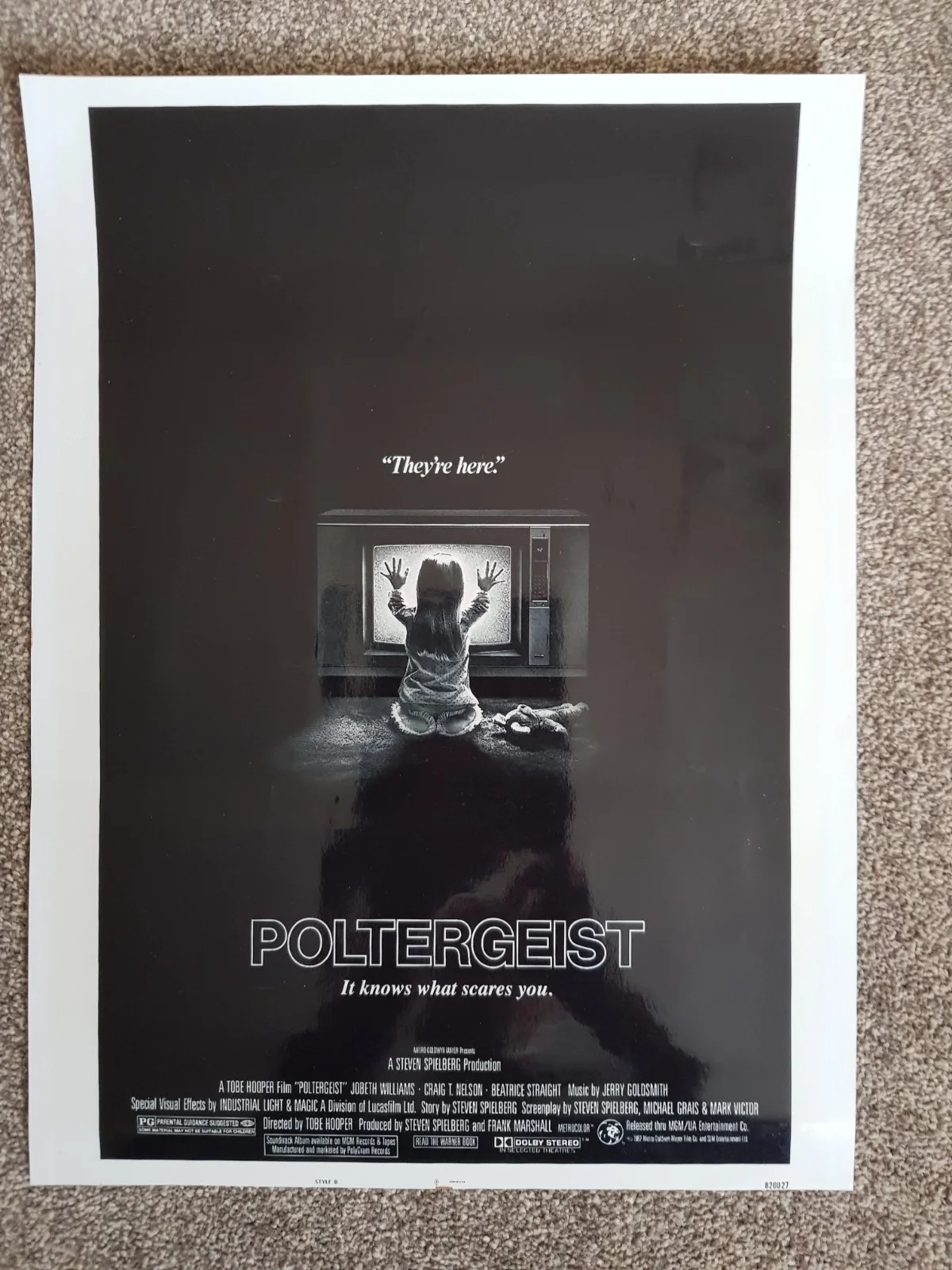The Exorcist 1998 re-release 'mini' cinema poster Poltergeist movie poster, изображение 3