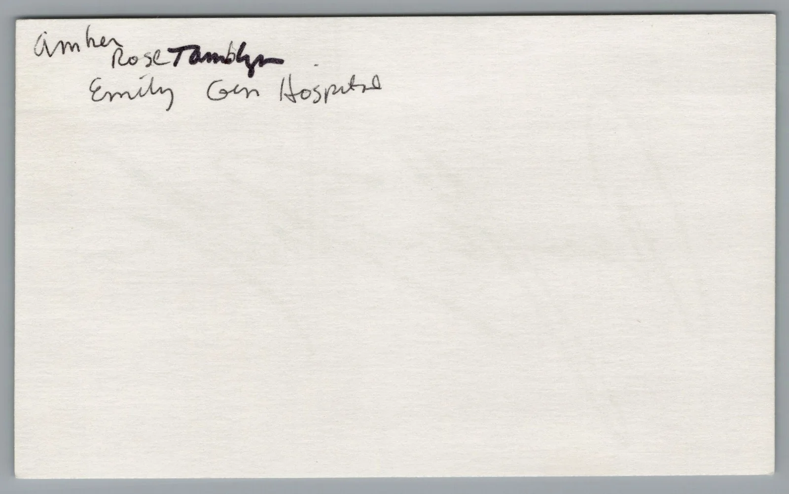 Amber Tamblyn — Amber Tamblyn Signed 3x5 Index Card General Hospital Autographed, image 2