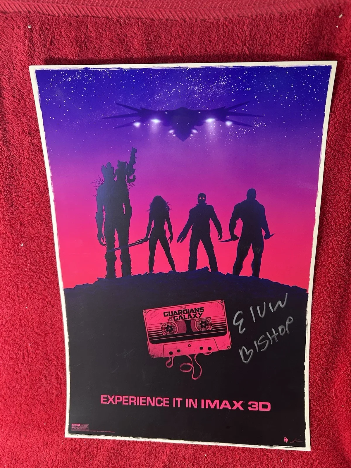 Elvin Bishop autographed signed Guardians of the Galaxy 3D IMAX poster, изображение 3