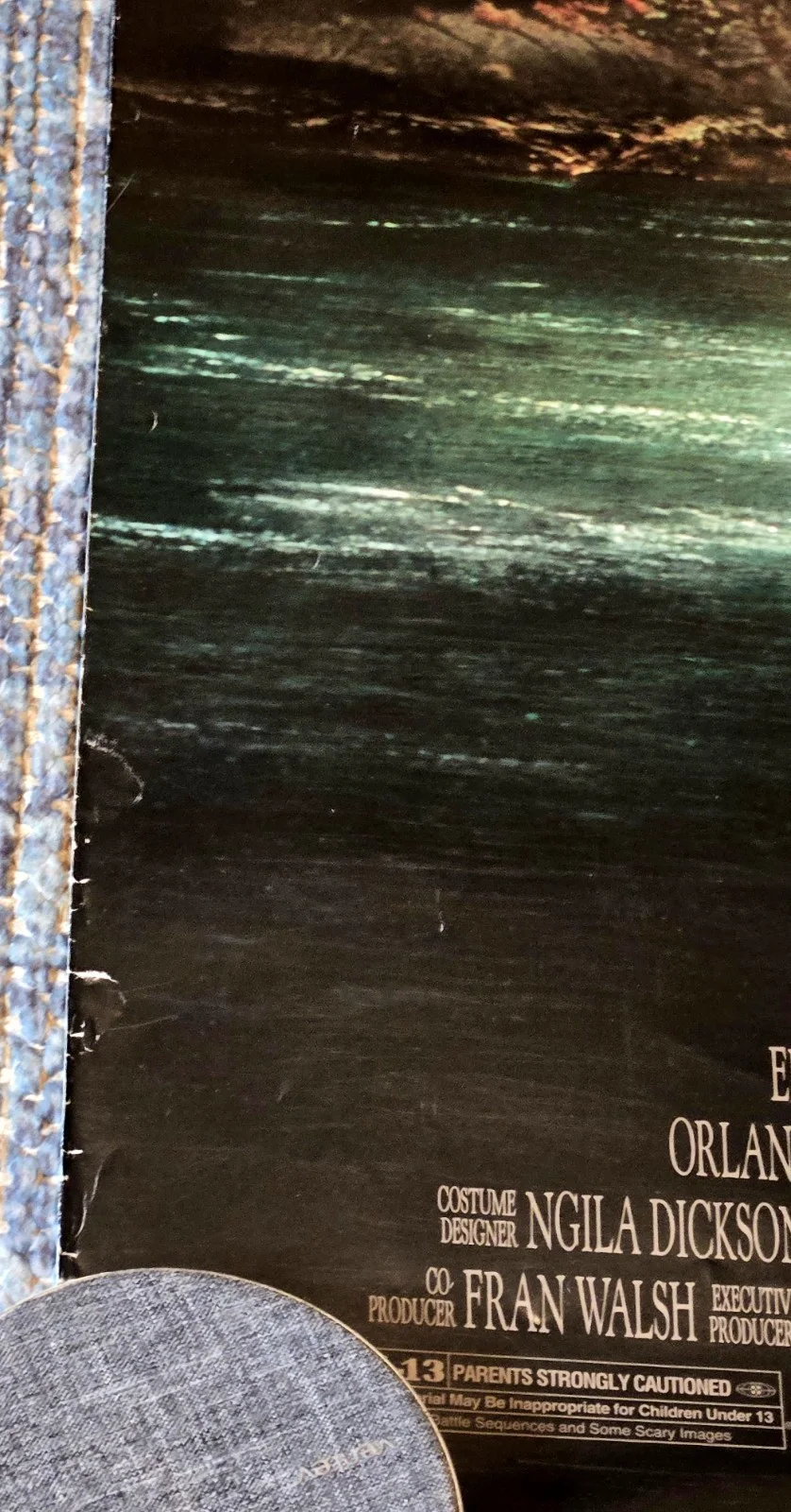 Andy Serkis — Lord Of The Rings Fellowship Signed Original DS Poster X6 Andy Serkis Elijah JSA, изображение 3