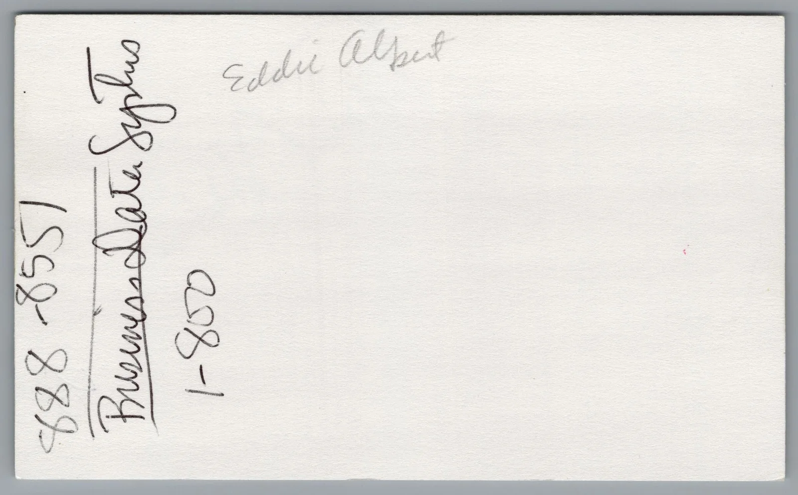 Eddie Albert — Eddie Albert Signed 3x5 Index Card Green Acres Autographed, image 2