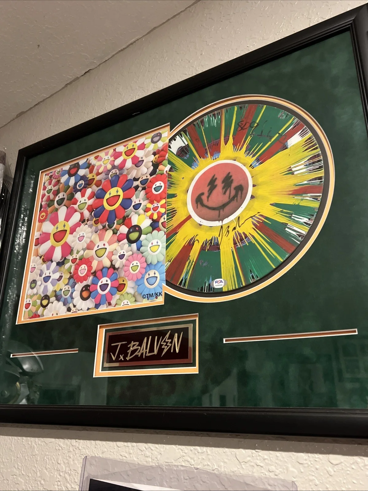 J Balvin Signed Autographed Vinyl "Colores" Custom Frame PSA/DNA Authenticated, image 4
