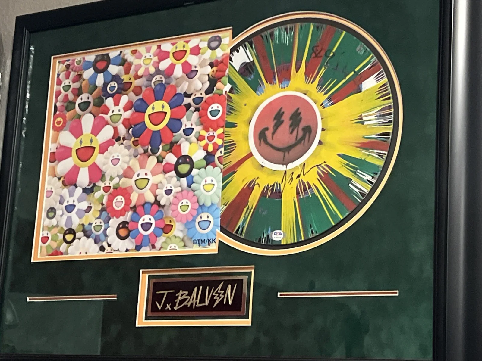J Balvin Signed Autographed Vinyl "Colores" Custom Frame PSA/DNA Authenticated, image 5