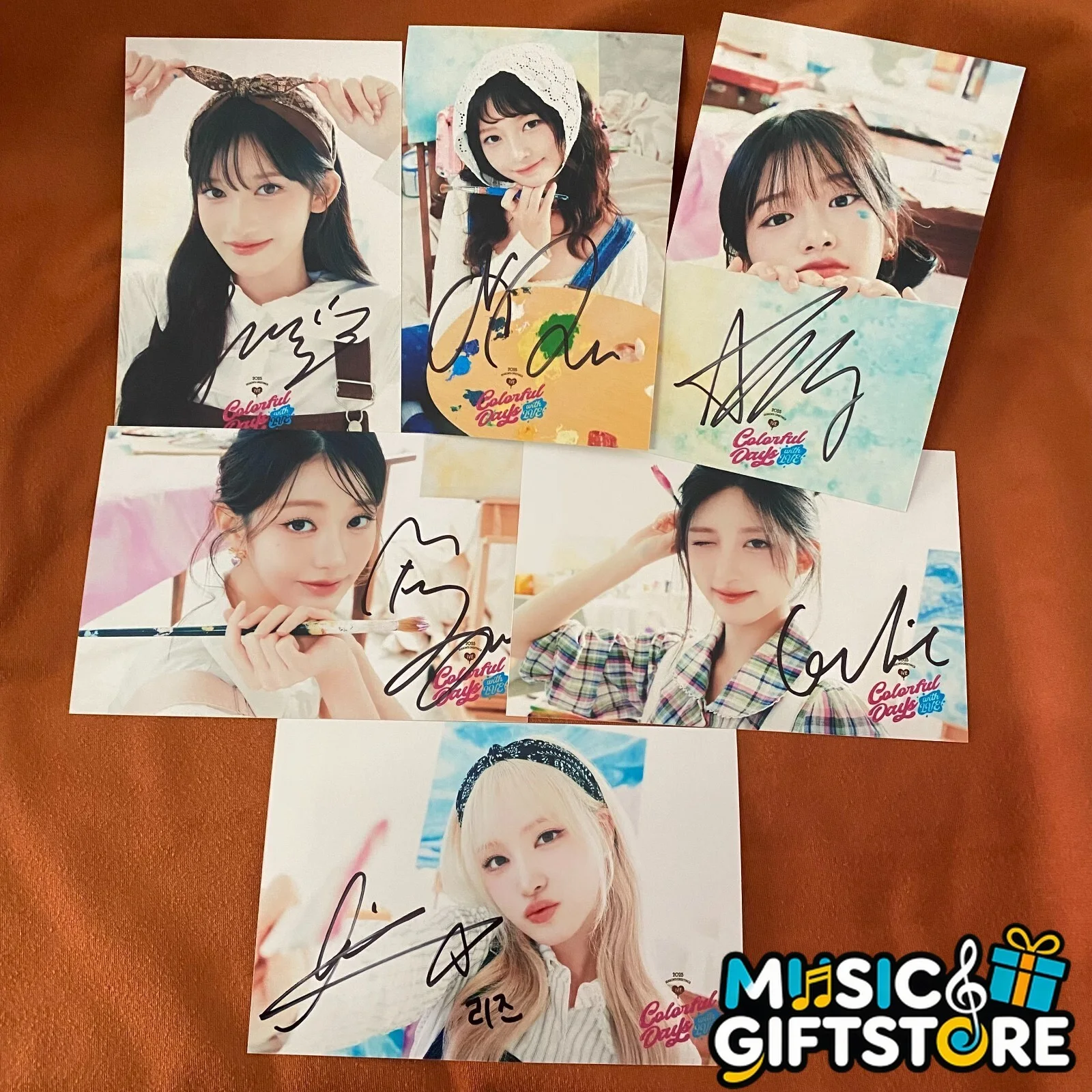 IVE Colorful Days Autographed Signed Photo K-POP Collectibles INCHES 2025 #MUGS, изображение 2