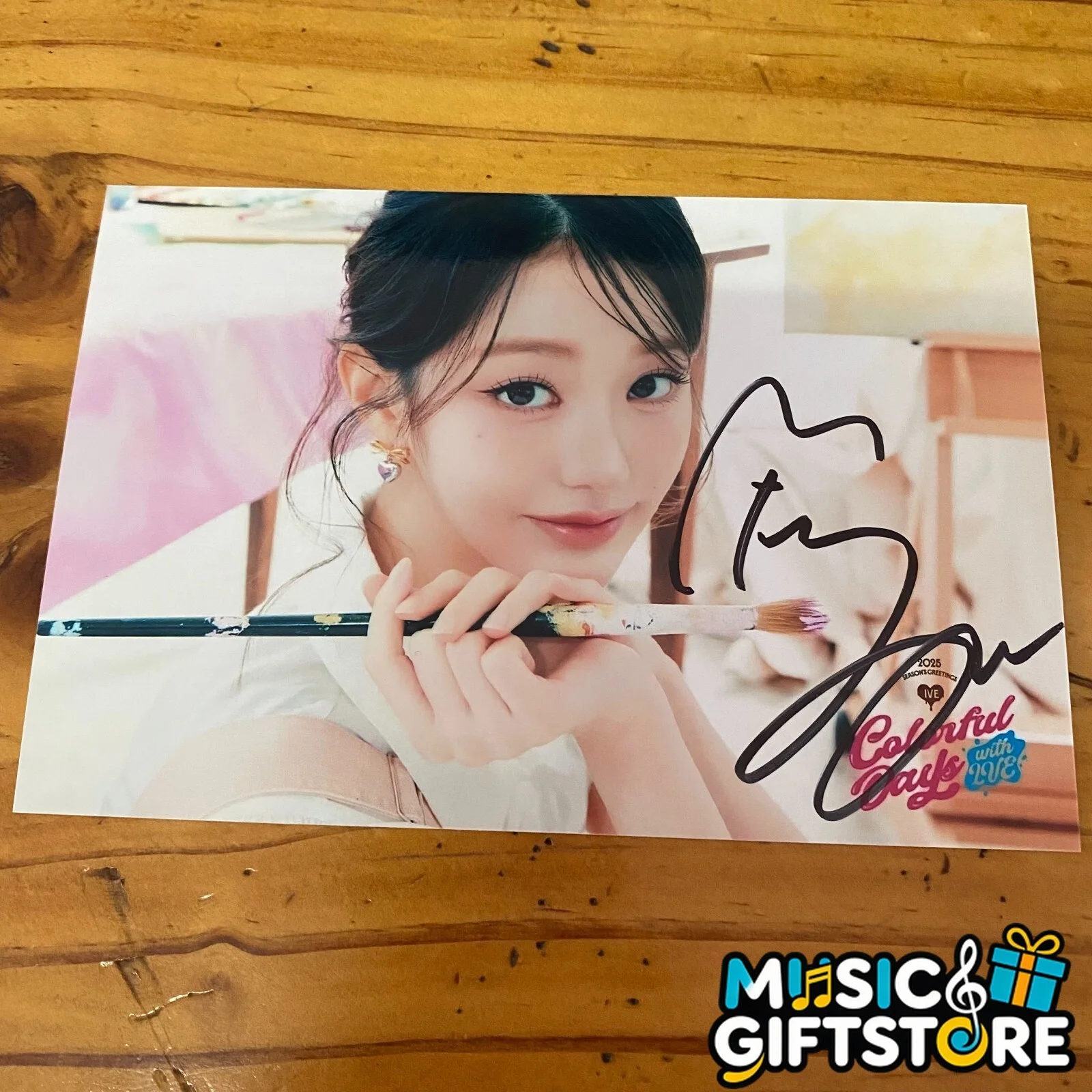 IVE Colorful Days Autographed Signed Photo K-POP Collectibles INCHES 2025 #MUGS, изображение 3