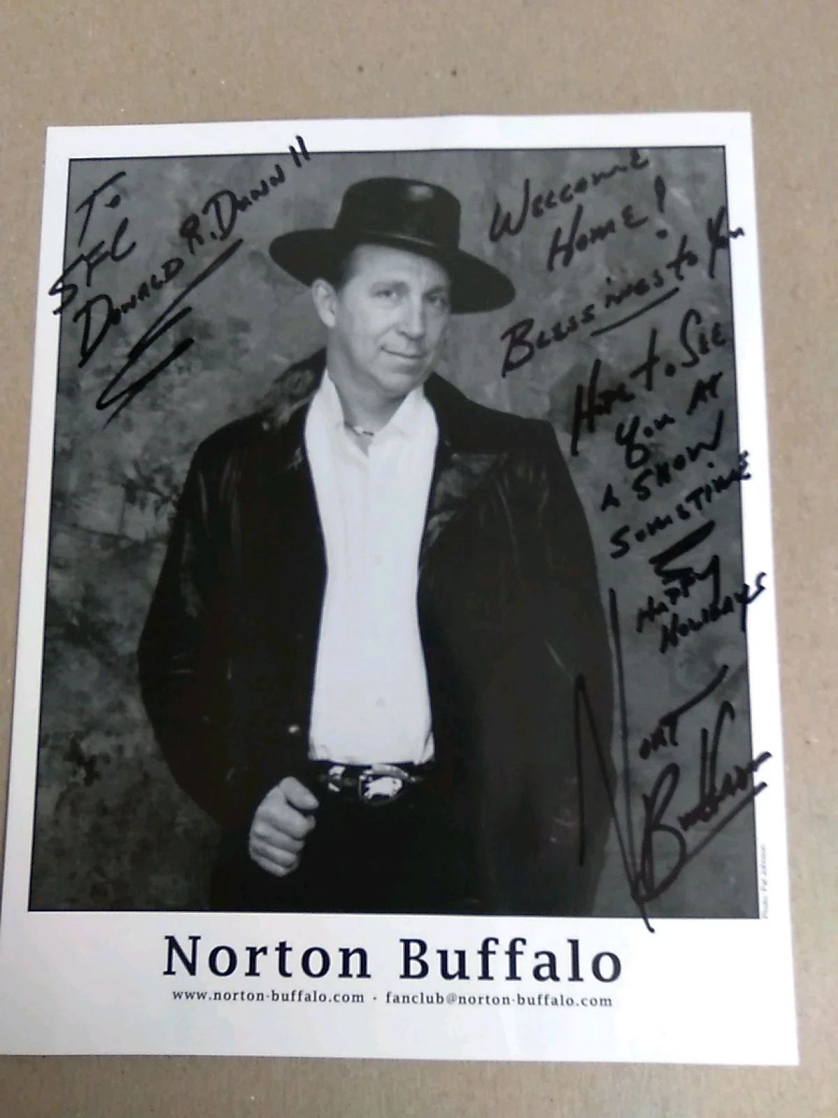 Norton Buffalo Signed 8x10 Photo, image 2