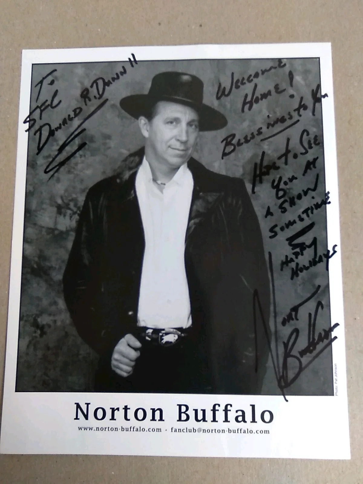 Norton Buffalo Signed 8x10 Photo, image 3