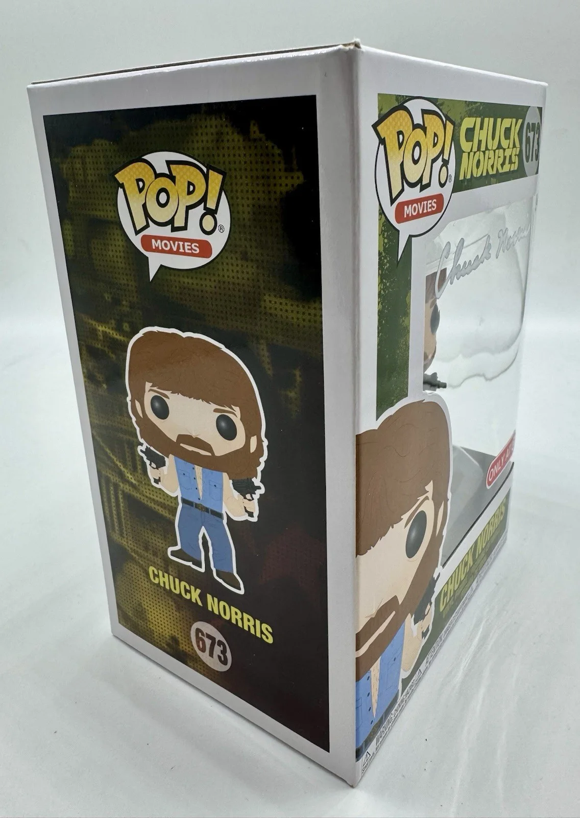 CHUCK NORRIS — CHUCK NORRIS HAND SIGNED AUTOGRAPHED FUNKO POP +JSA COA INVASION USA MATT HUNTER, изображение 5