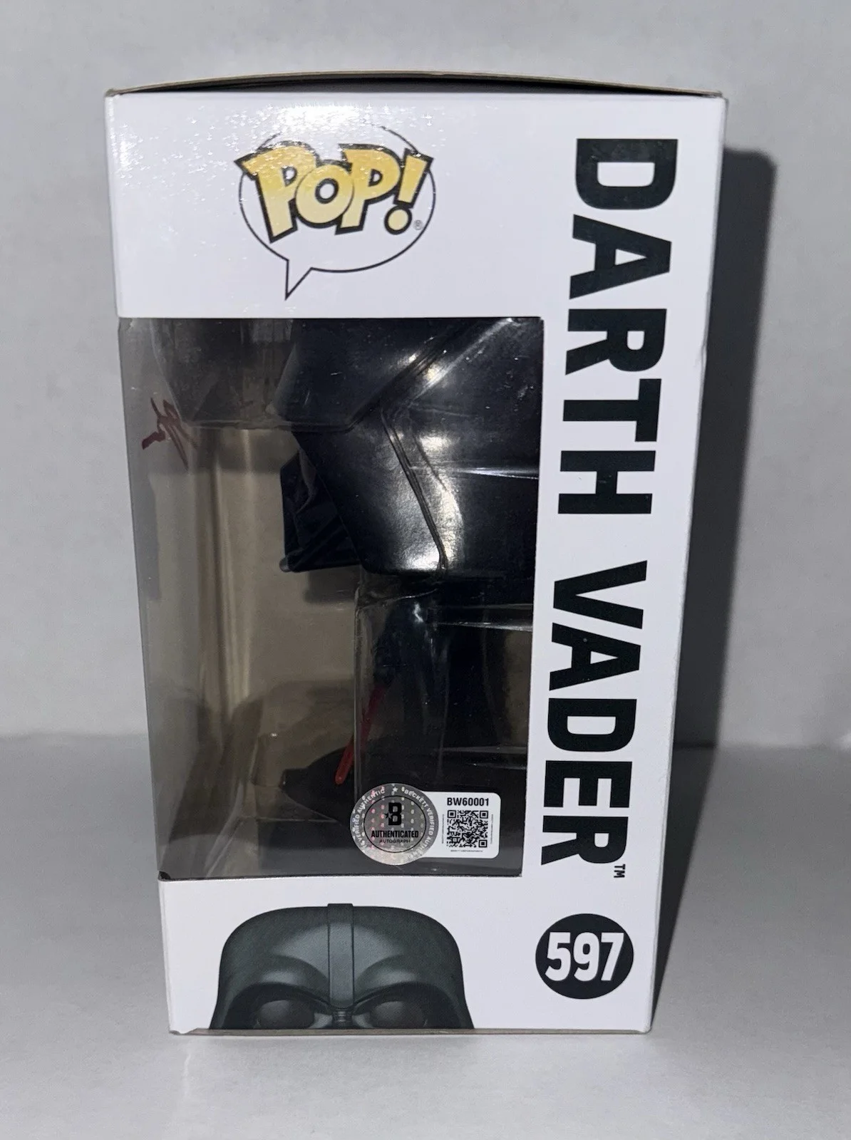 Hayden Christensen — HAYDEN CHRISTENSEN SIGNED AUTOGRAPHED DARTH VADER FUNKO POP 597 COA BECKETT BAS, изображение 2