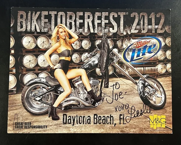 Leslie Nelson — 2012 Miller Lite Daytona Biketoberfest Promo Photo 8.5x11" Signed Leslie Nelson, изображение 2