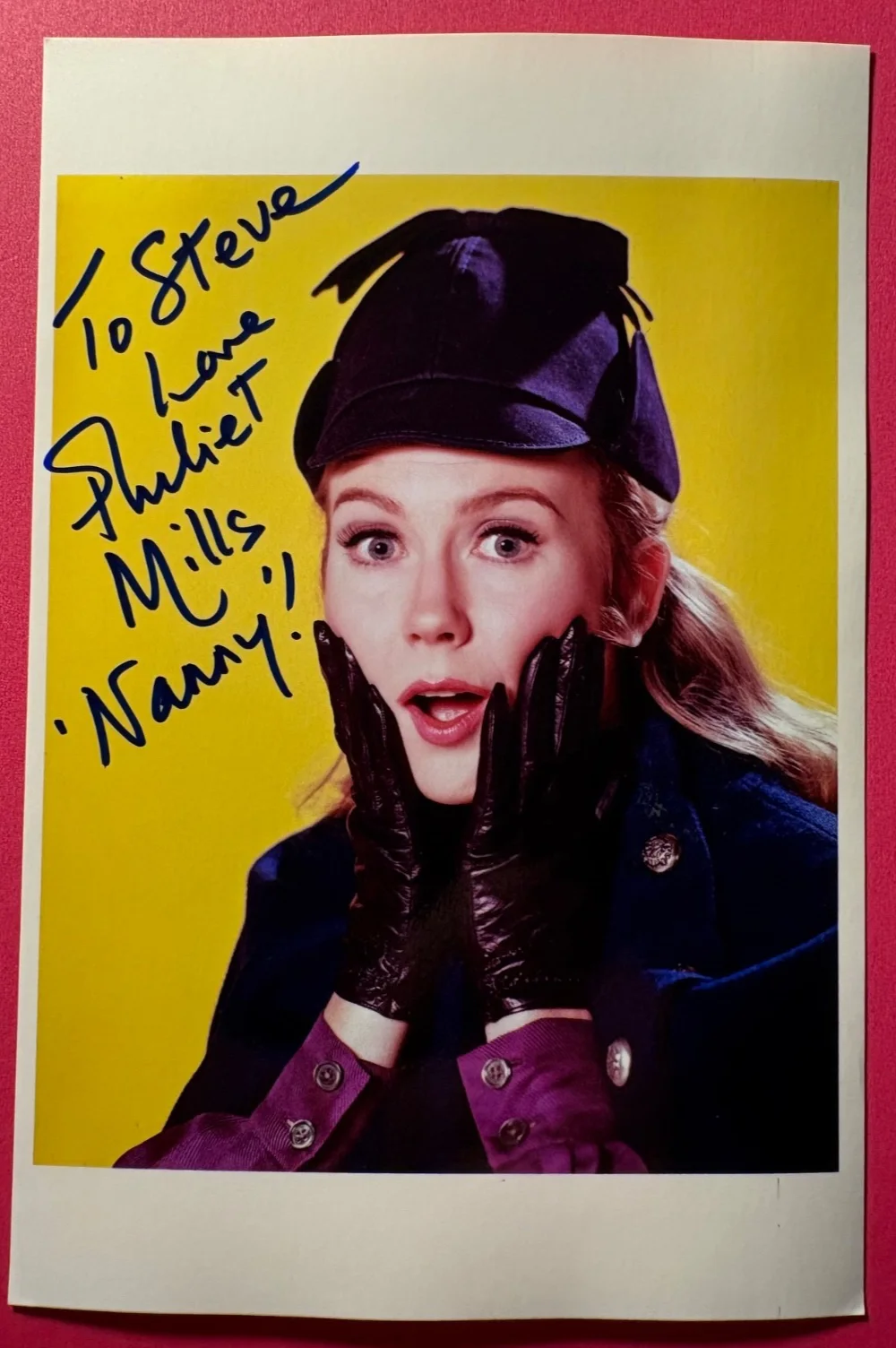 Donna Mills — SIGNED JULIET MILLS 4"x6" PHOTO - NANNY AND THE PROFESSOR