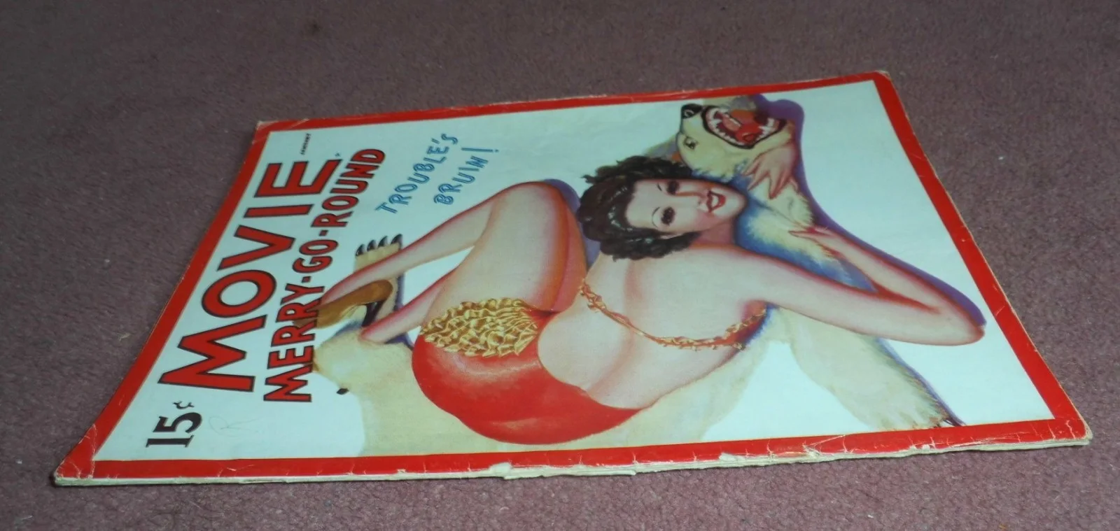 MOVIE MERRY-GO-ROUND (1938) US mag ENOCH BOLLES RACY COVER, vg (4.0), изображение 3