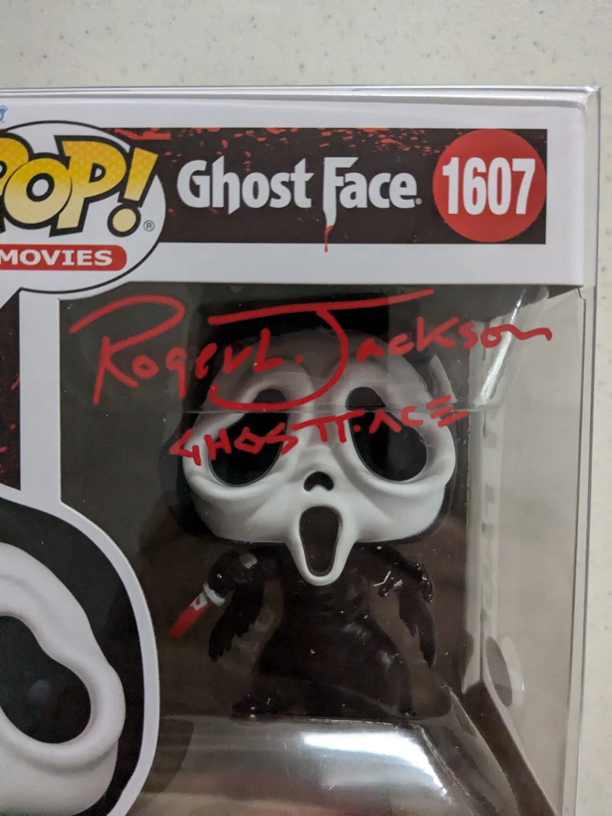 Roger Jackson — Roger JACKSON Signed Scream FUNKO POP Figure Ghostface Autograph JSA COA Rare, image 2