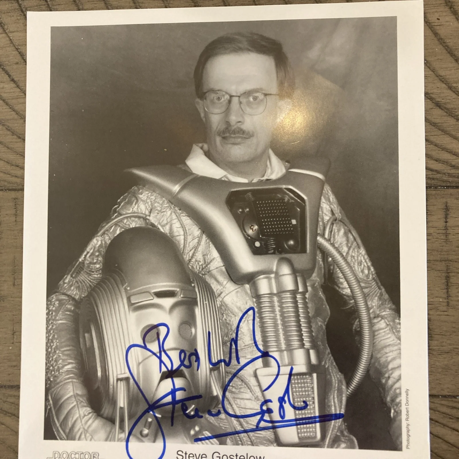 Steve Gostelow as Cybercontroller “Dr .Who”signed 8x10 With/COA/Rare, image 2