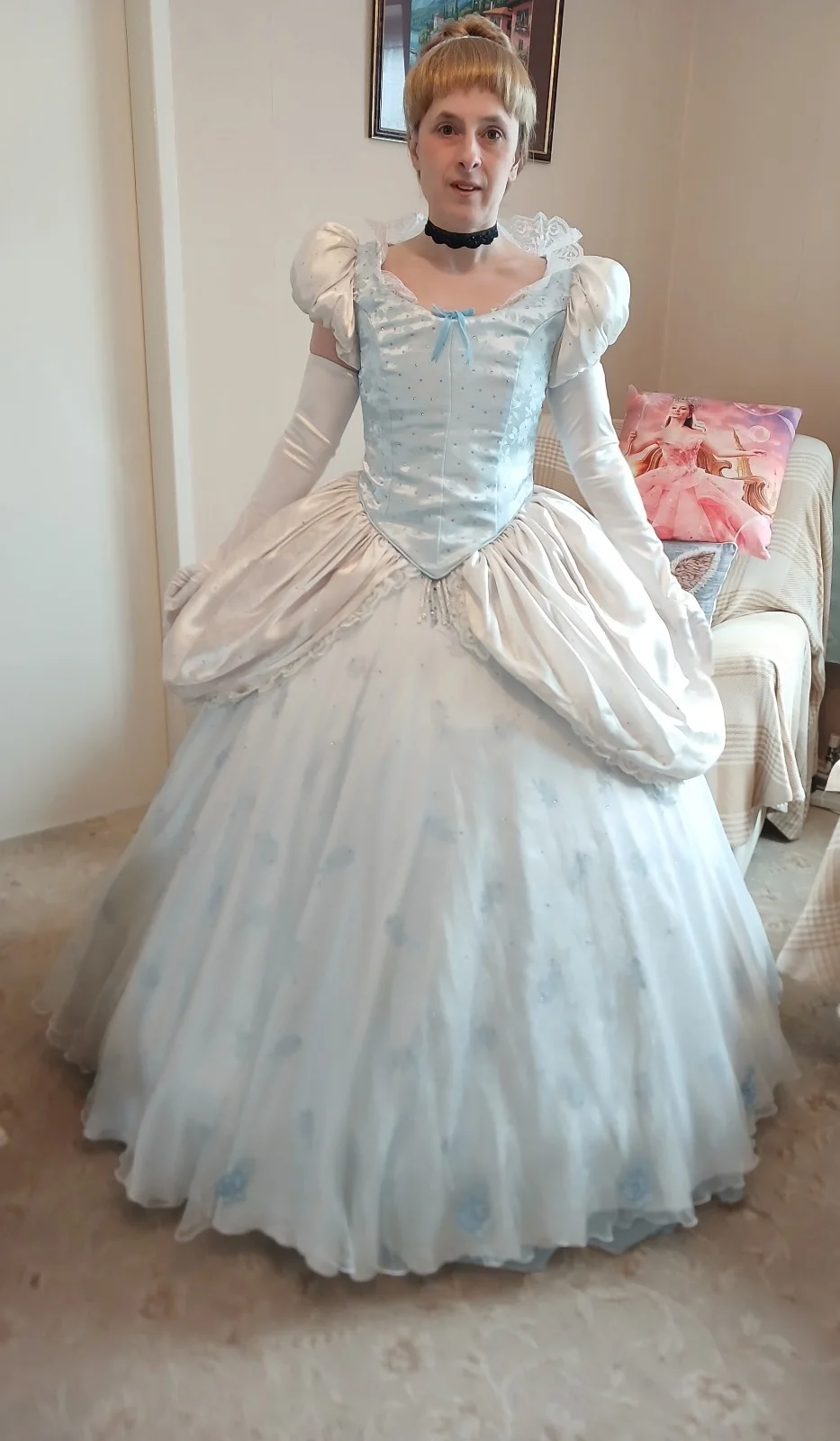 CINDERELLA CLASSICAL MOVIE GOWN SIZE UK 8-10 SMALL, image 2