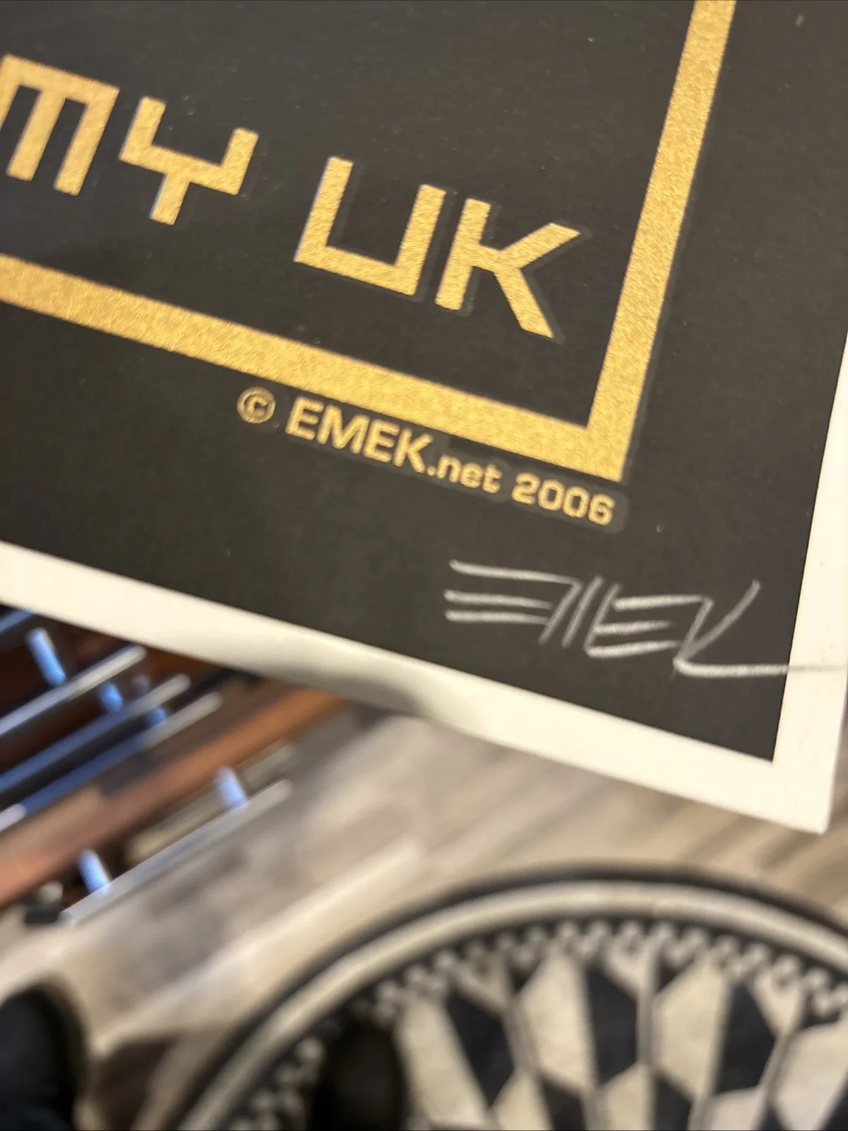 EMEK Bauhaus Poster , Very Rare , Signed By EMEK, image 2
