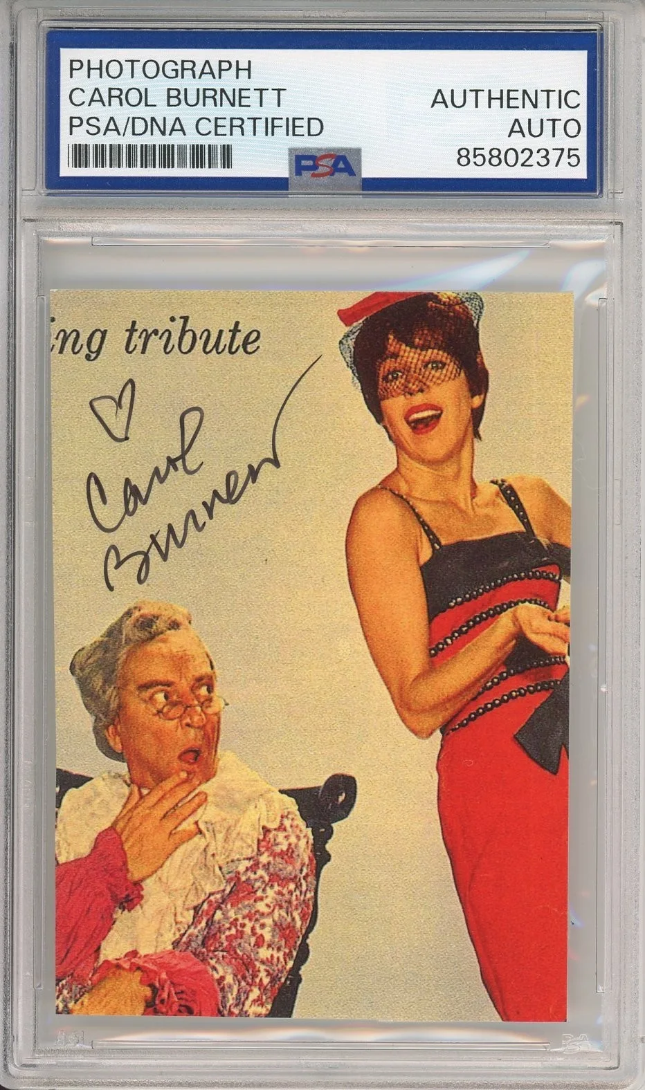 Carol Burnett — SIGNED CAROL BURNETT SHOW FUNNY COLOR PHOTO PSA DNA COA AUTHENTIC AUTOGRAPH