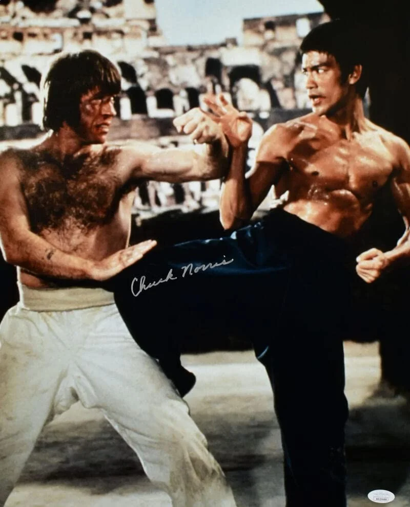 Chuck Norris — Chuck Norris Autographed 16x20 The Way of the Dragon Photo- JSA W *Silver, изображение 3