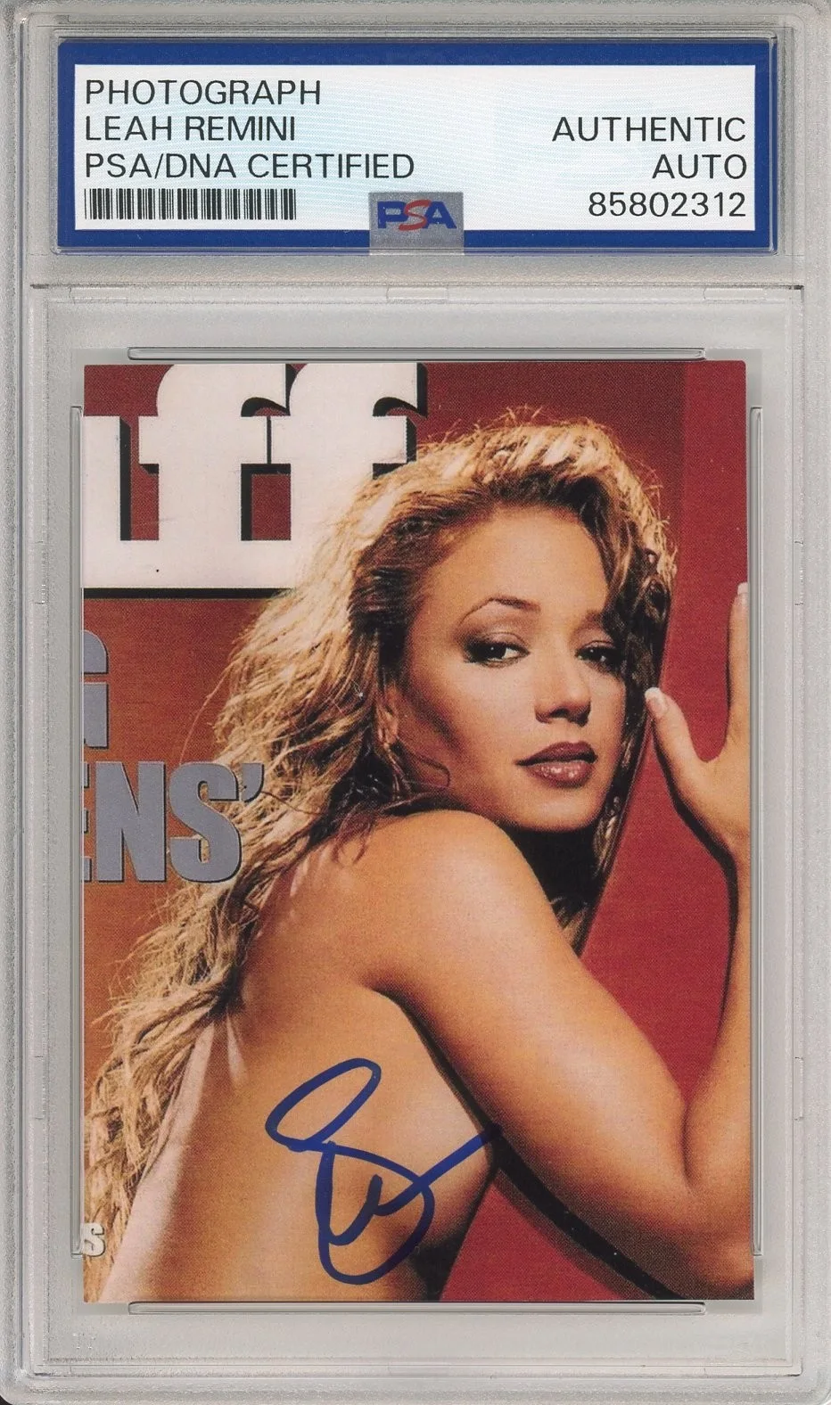 Leah Remini — LEAH REMINI SIGNED KING OF QUEENS STUFF MAGAZINE COVER PHOTO PSA DNA COA AUTO