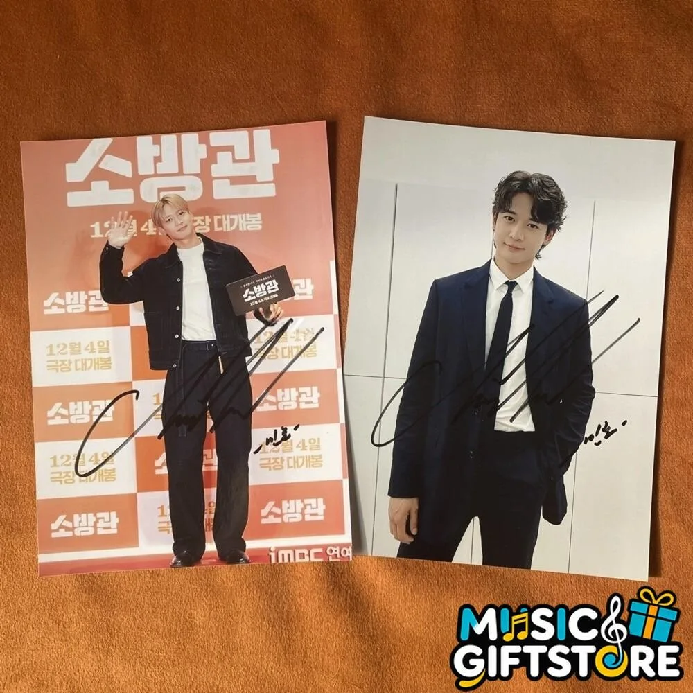 SHINee Minho Autographed Signed Photo 4*6 K-POP COLLECTION AUTOGRAPHED 2024b #MU, изображение 2