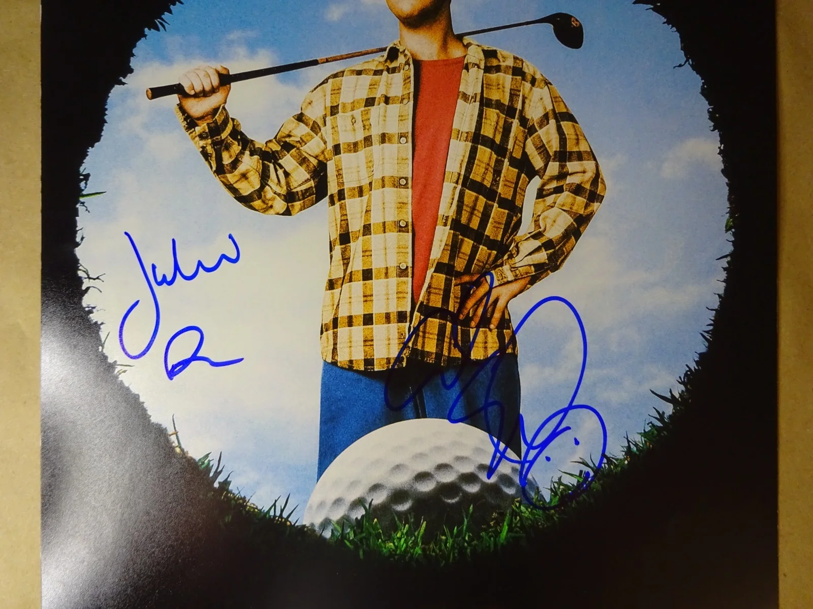 Adam Sandler, Julie Bowen — Signed Adam Sandler Julie Bowen Autographed 12"x18" Happy Gilmore Photo BAS COA, image 3