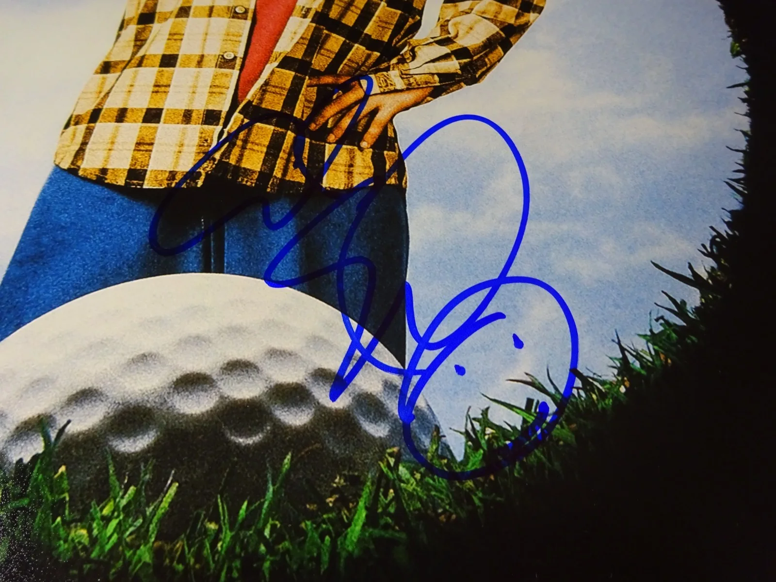 Adam Sandler, Julie Bowen — Signed Adam Sandler Julie Bowen Autographed 12"x18" Happy Gilmore Photo BAS COA, image 4