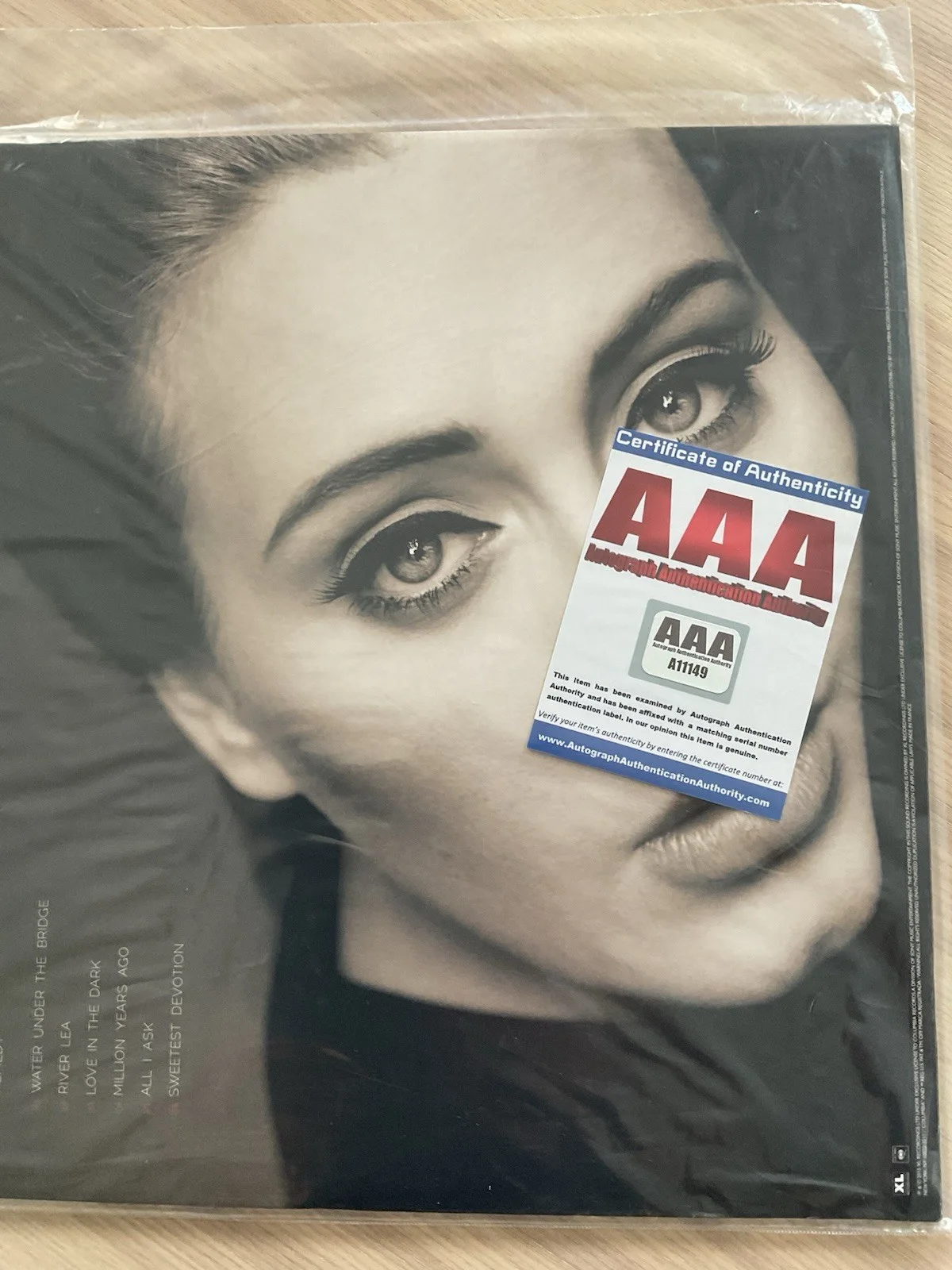 Adele Legendary Musician Signed Autograph Vinyl Record Album AAA Drop, image 3