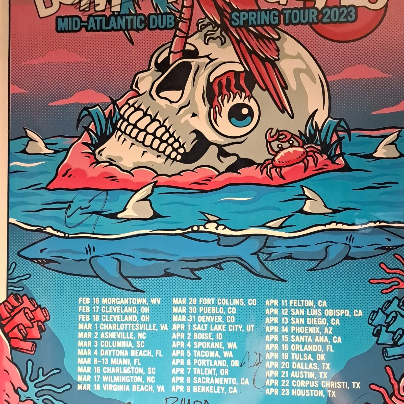 Bumpin Uglies Autographed Mid-Atlantic Dub Spring Tour 2023 Original Poster, image 2