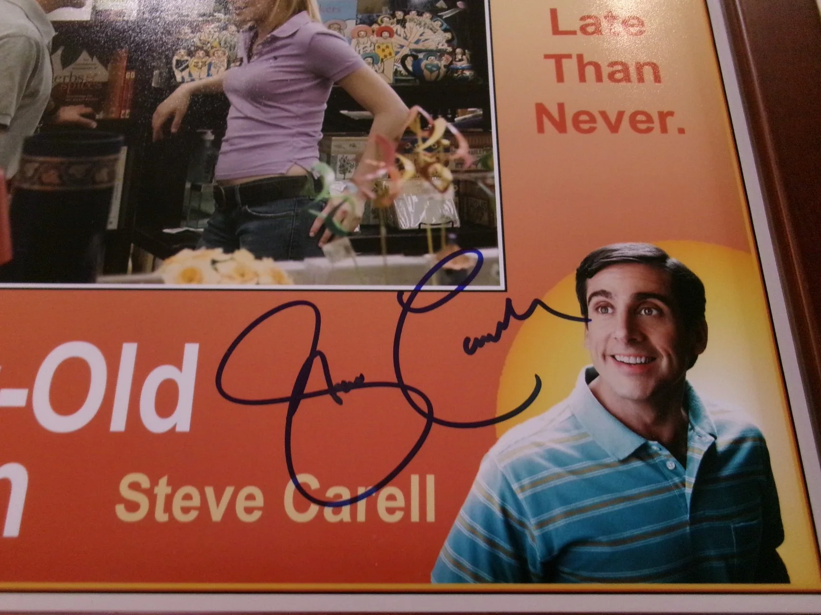 Steve Carell — Signed Steve Carell 40 Year Old Virgin 14 x 11 Photo 14 x 11 Frame Tru Vue Glass, изображение 2