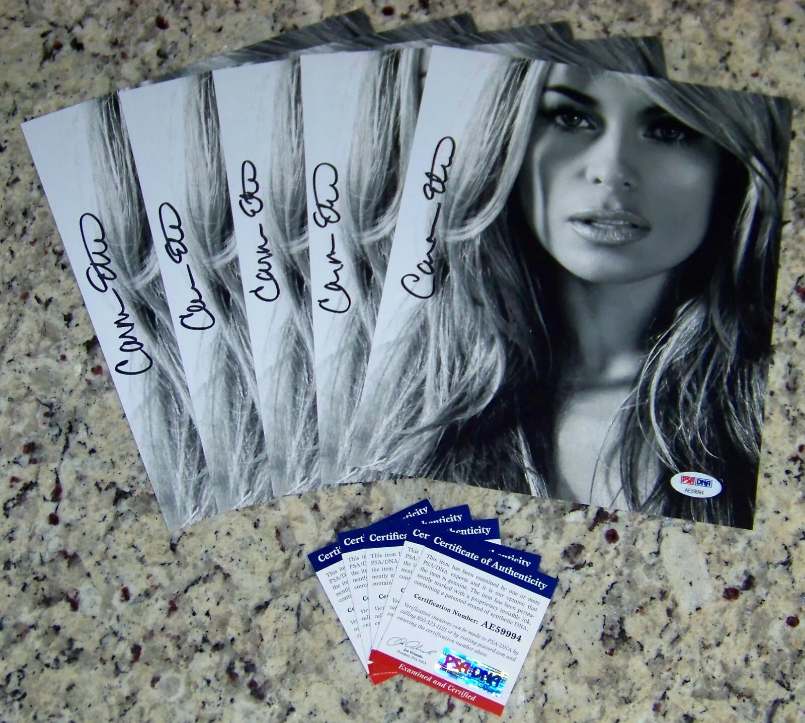 Carmen Electra — BLOWOUT SALE! Lot of 5 Carmen Electra Signed Autographed 8x10 Photos PSA COA!