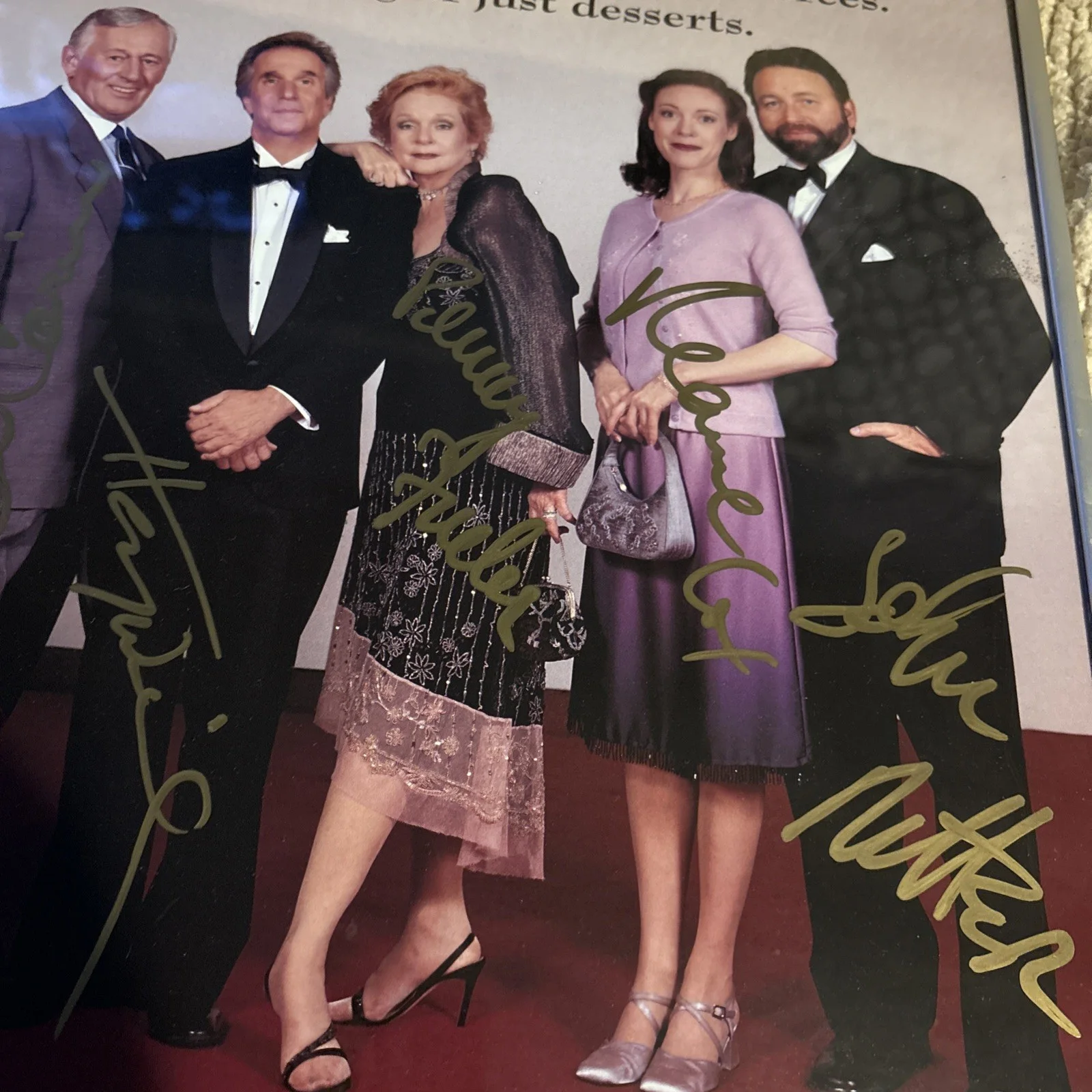 Neil Simon’s The Dinner Party Signed Poster By Cast JOHN RITTER HENRY WINKLER, image 4