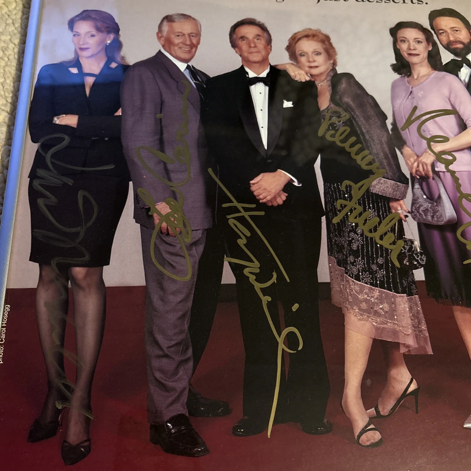 Neil Simon’s The Dinner Party Signed Poster By Cast JOHN RITTER HENRY WINKLER, image 5