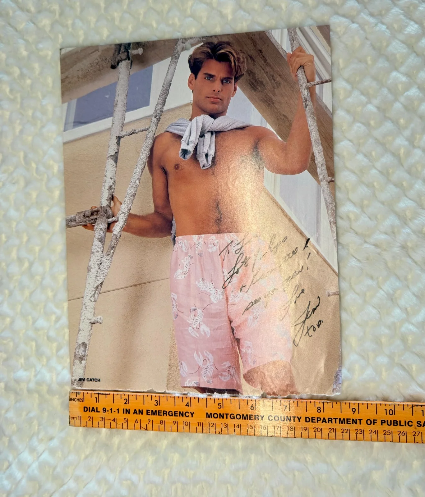 Vintage 1987 Chippendales "Jim Catch" Autograph, image 3