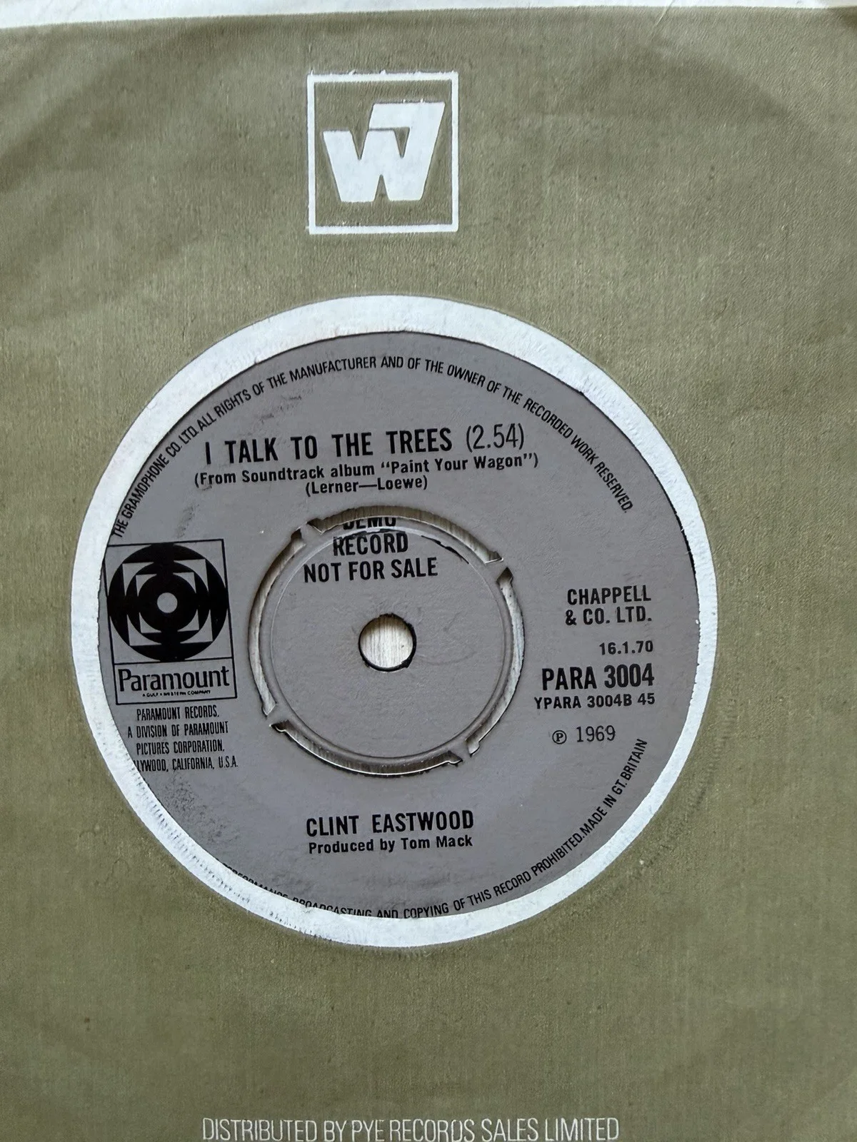 Lee Marvin Wand’rin Star & Clint Eastwood I talk to the trees UK promo/demo rare, изображение 3